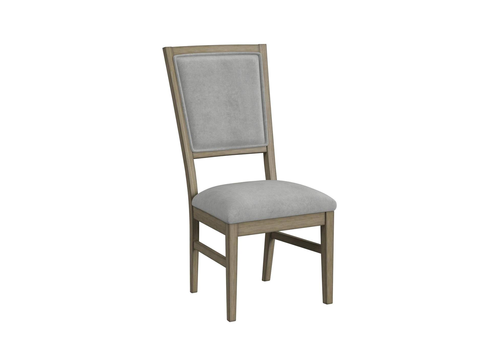 Karina Dining Side Chair With Grey Velvet In Natural 2 Per Carton image 3