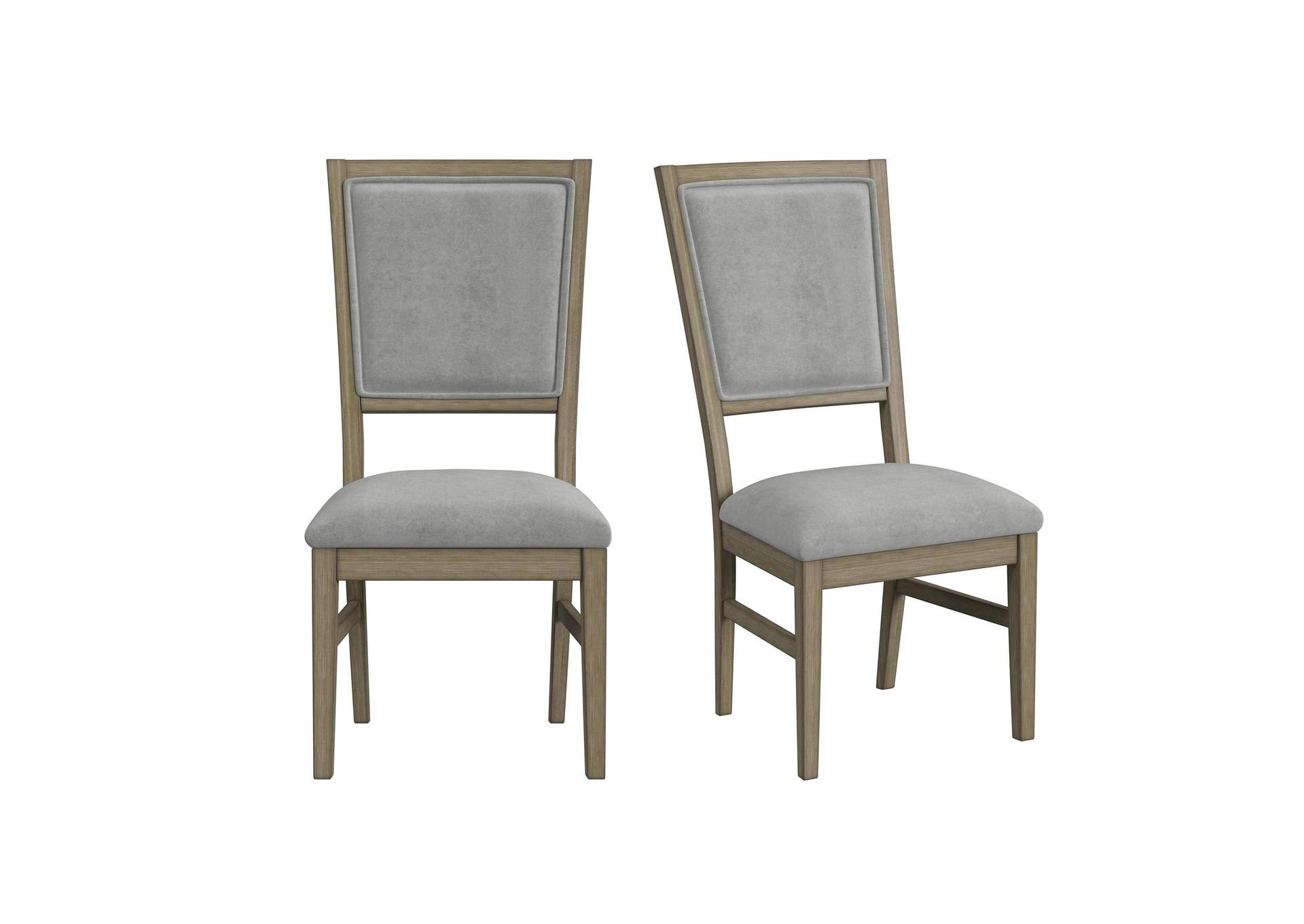 Karina Dining Side Chair With Grey Velvet In Natural 2 Per Carton image 5