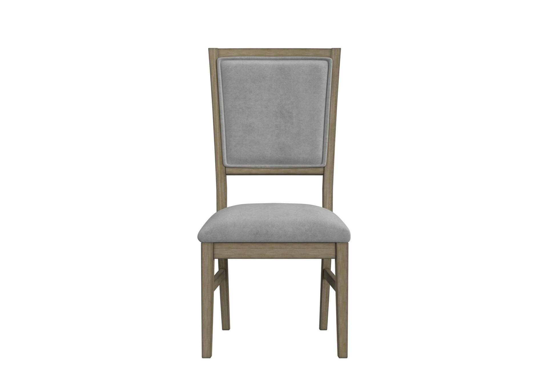 Karina Dining Side Chair With Grey Velvet In Natural 2 Per Carton image 4