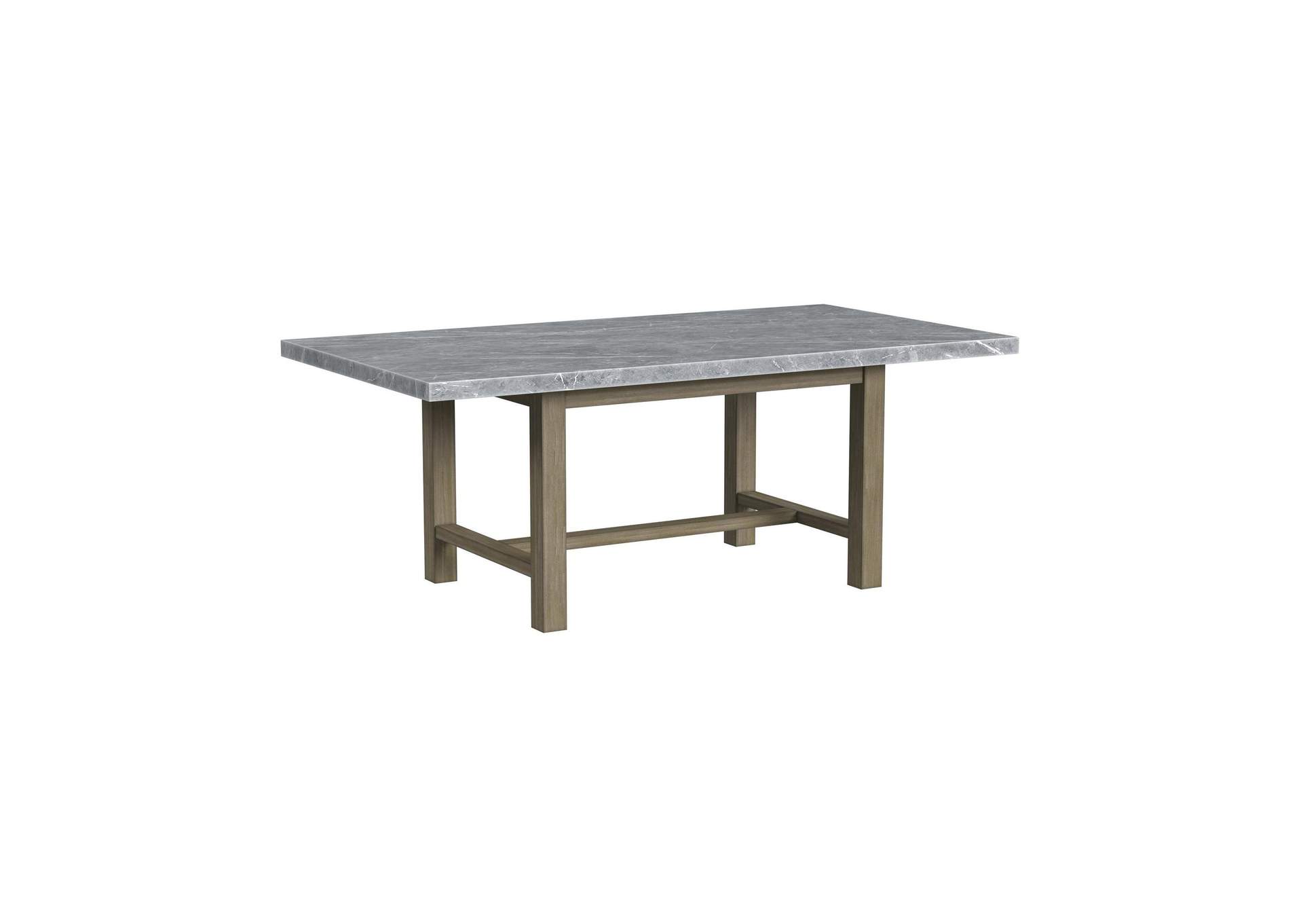 Karina Dining Table With Grey Faux Marble In Natural image 3