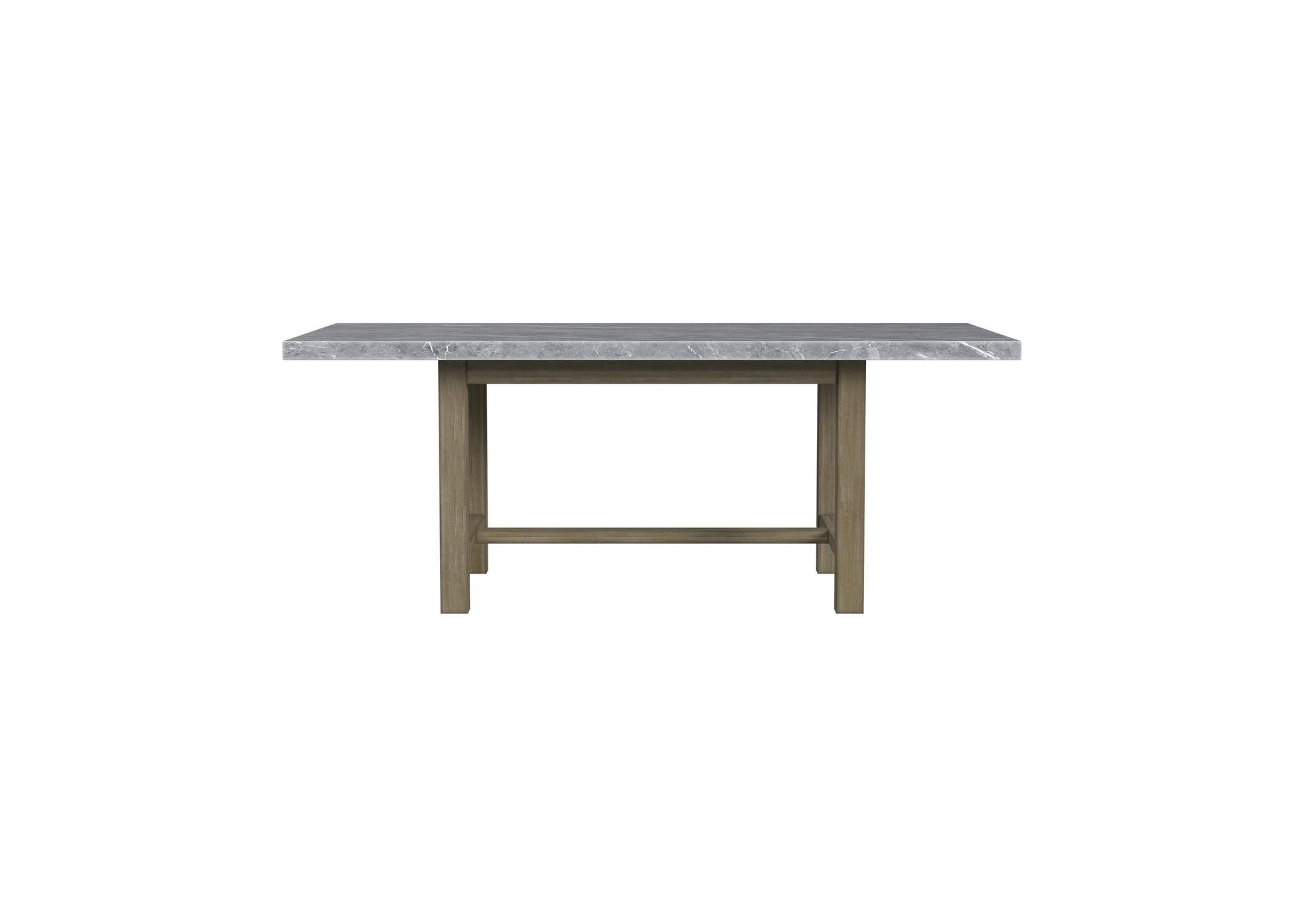 Karina Dining Table With Grey Faux Marble In Natural image 4