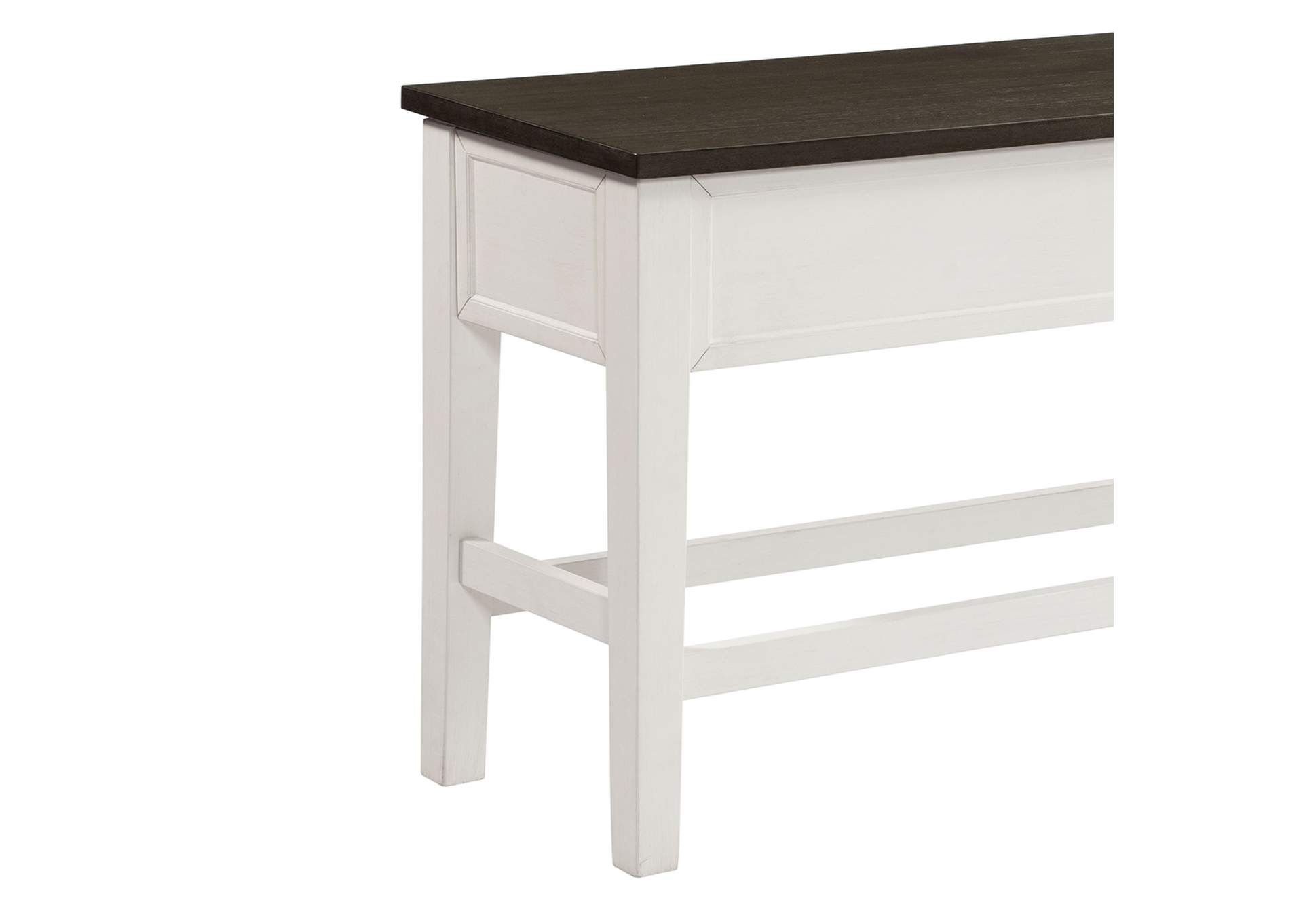 Kayla Two Tone 6 Piece Counter Height Dining Set - Table Four Chairs Bench image 13