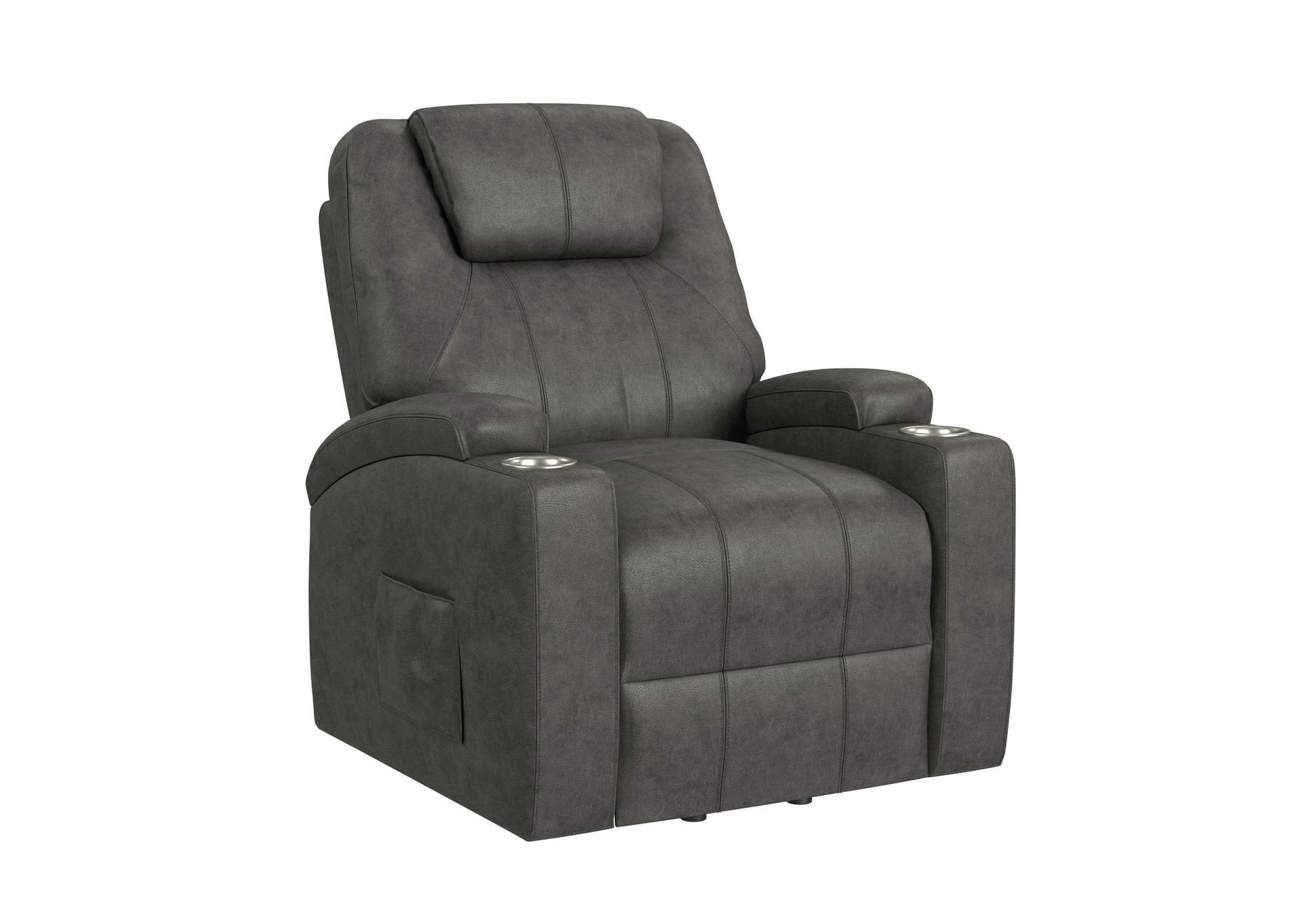 Kenmore P1 Lift Chair With Heat Massage In Simba Dk Grey image 7