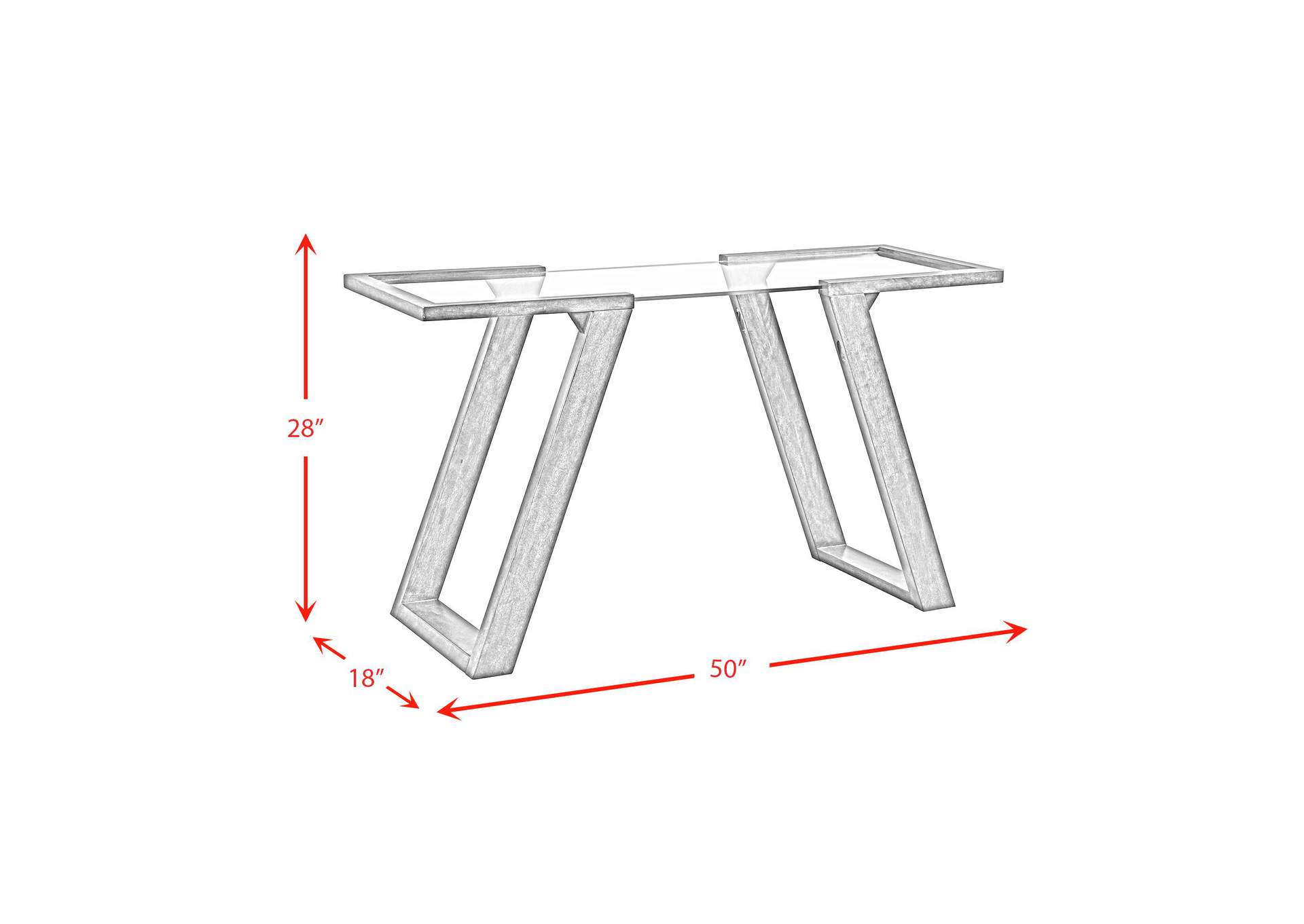 Kieran Rectangular Sofa Table In Dark Espresso image 3