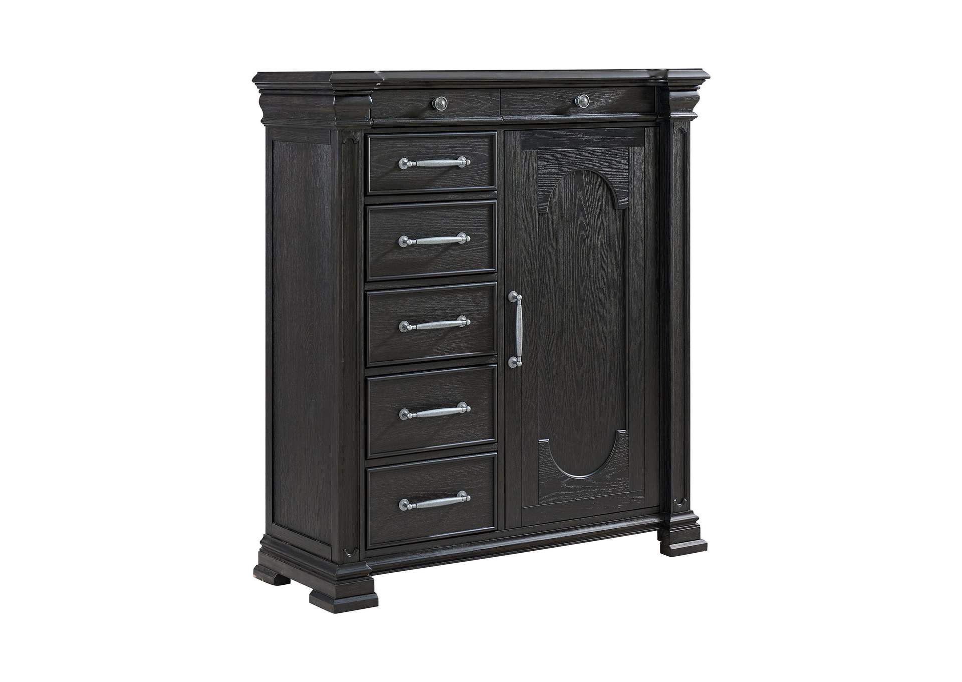 Kings Court 1 Door And 7 - Drawer Chest In Black image 9