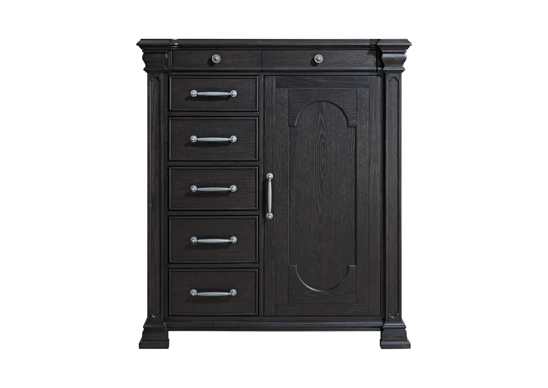 Kings Court 1 Door And 7 - Drawer Chest In Black image 10
