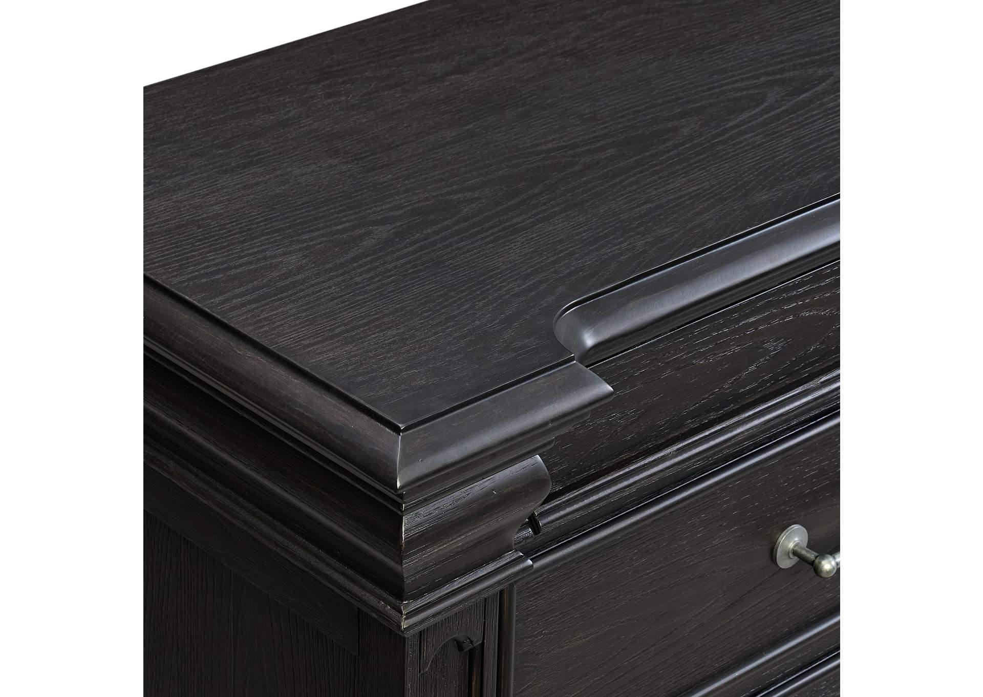 Kings Court 6 - Drawer Chest In Black image 3