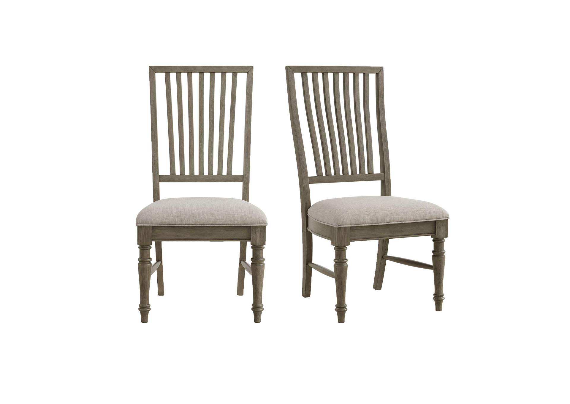 Kings Court Dining Side Chair With Taupe Fabric In Grey 2 Per Carton image 4