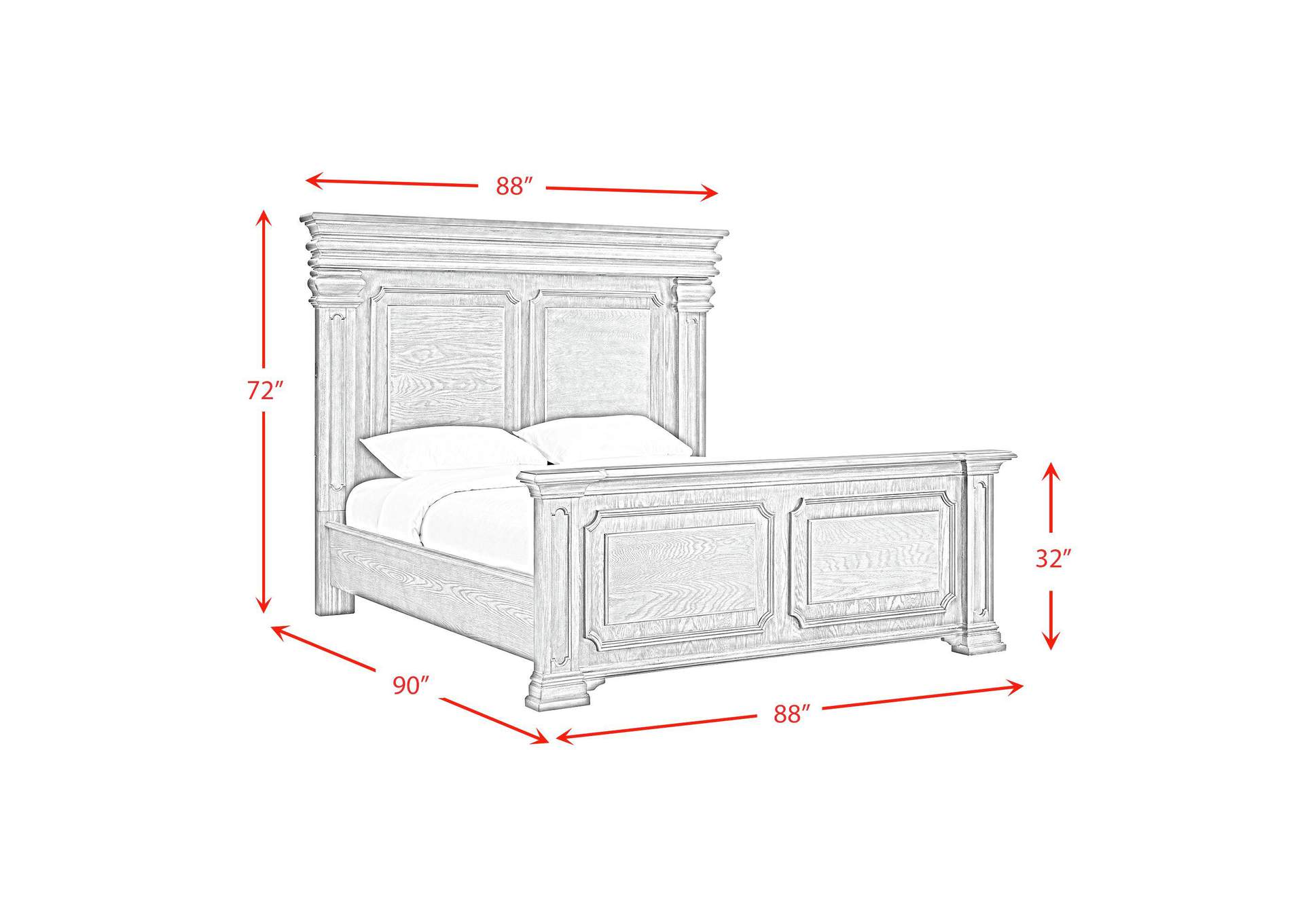 Kings Court King Bed In Grey image 5