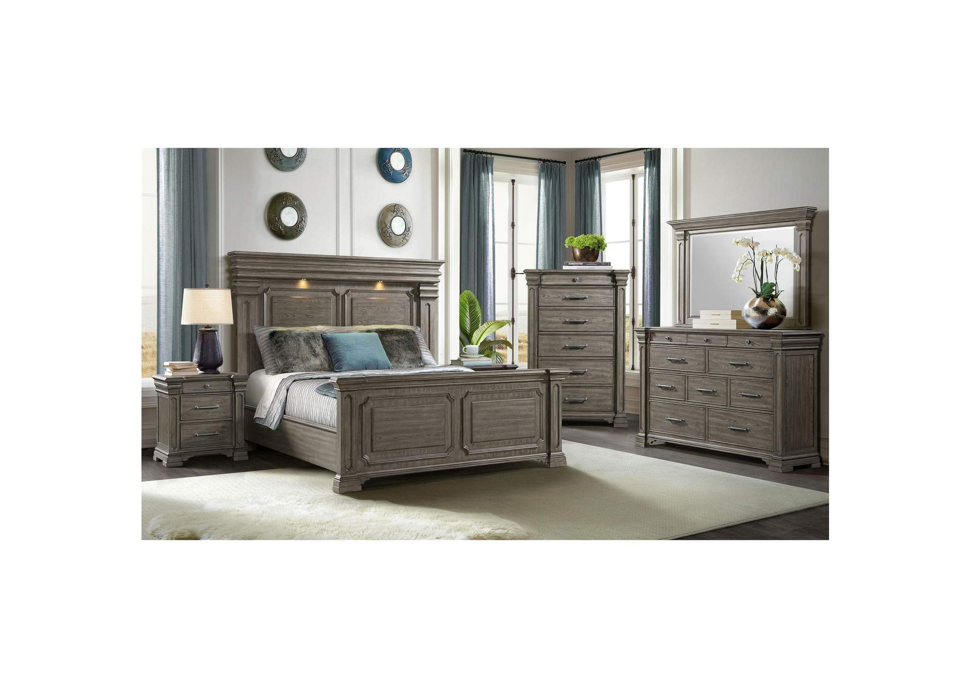Kings Court King Bed In Grey image 1