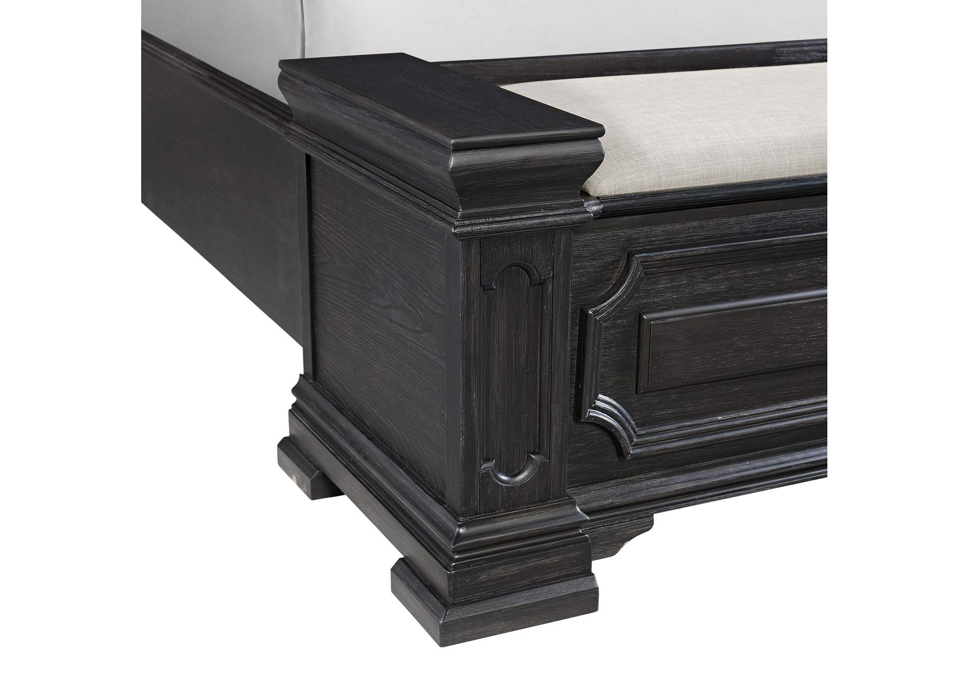 Kings Court Queen Storage Bed In Black image 5