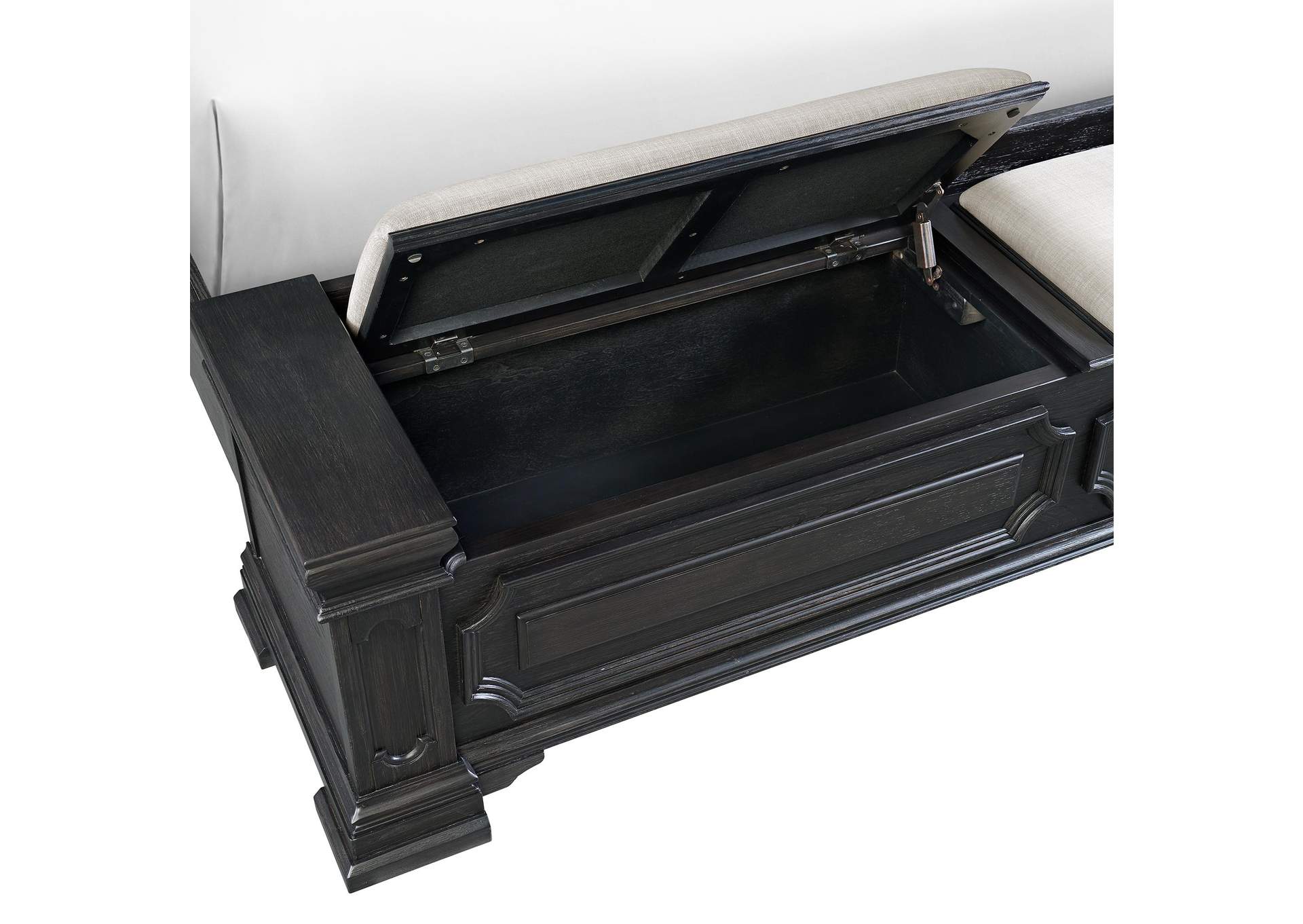 Kings Court Queen Storage Bed In Black image 4