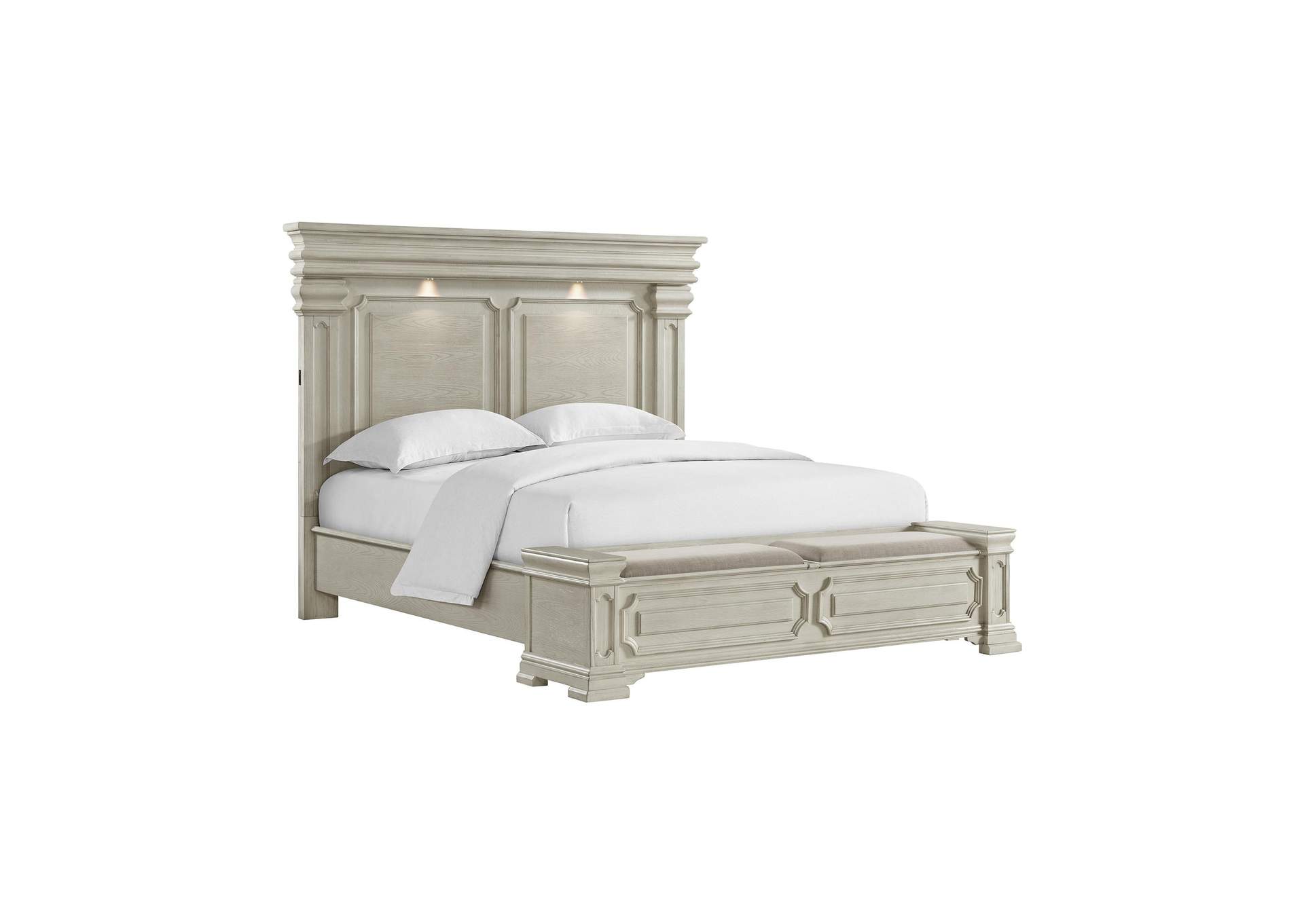 Kings Court King Storage Bed In White image 3