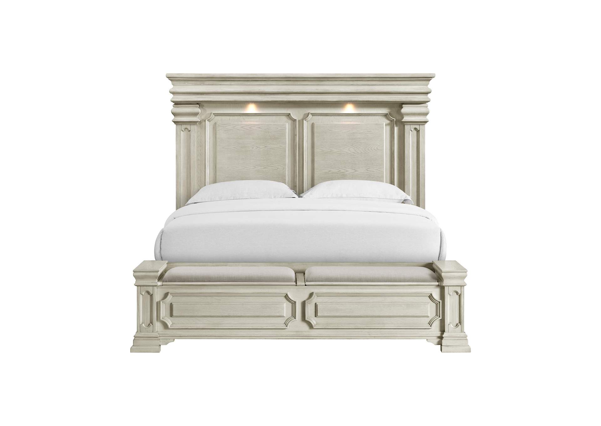 Kings Court King Storage Bed In White image 4