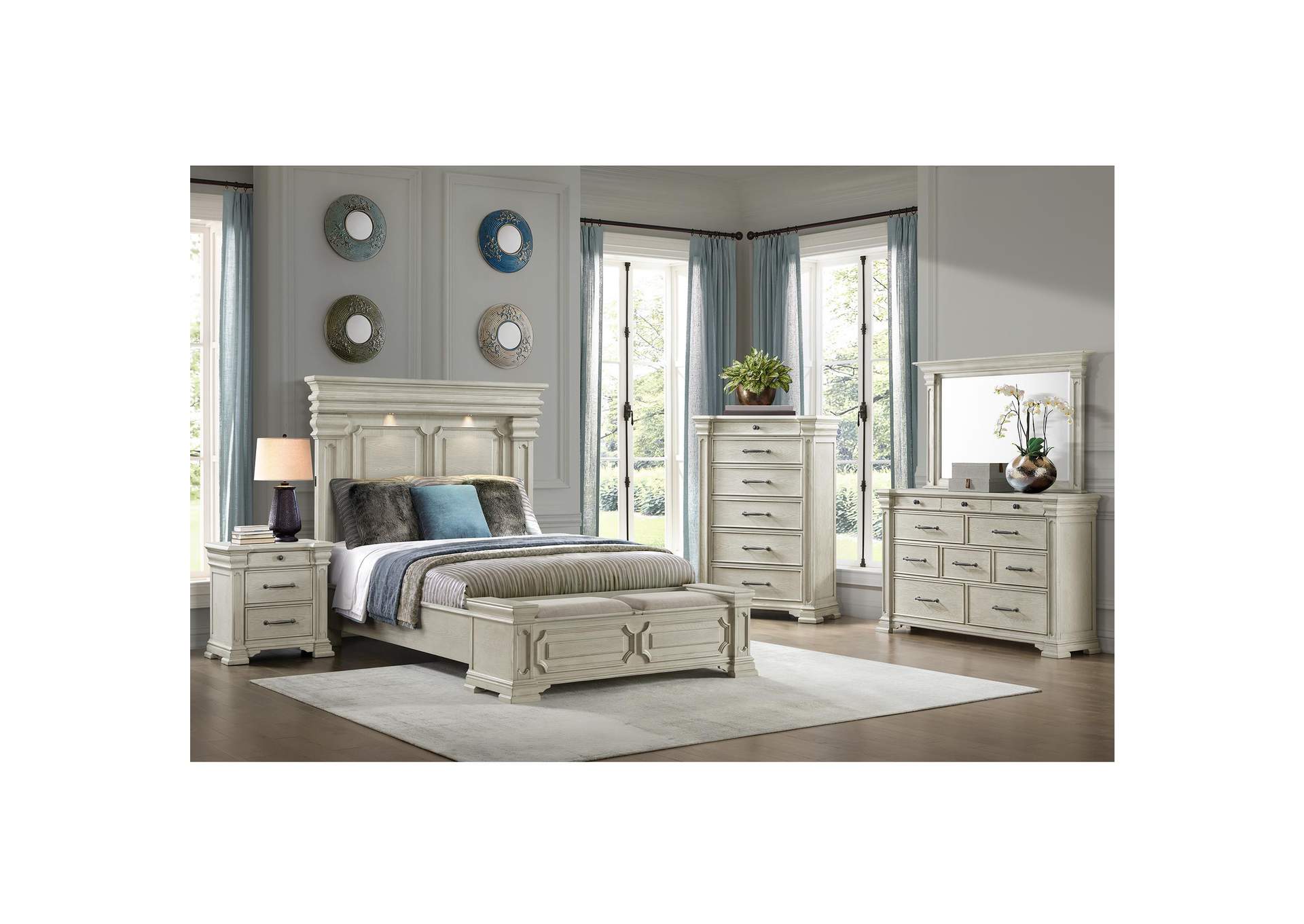 Kings Court Queen Storage Bed In White image 1