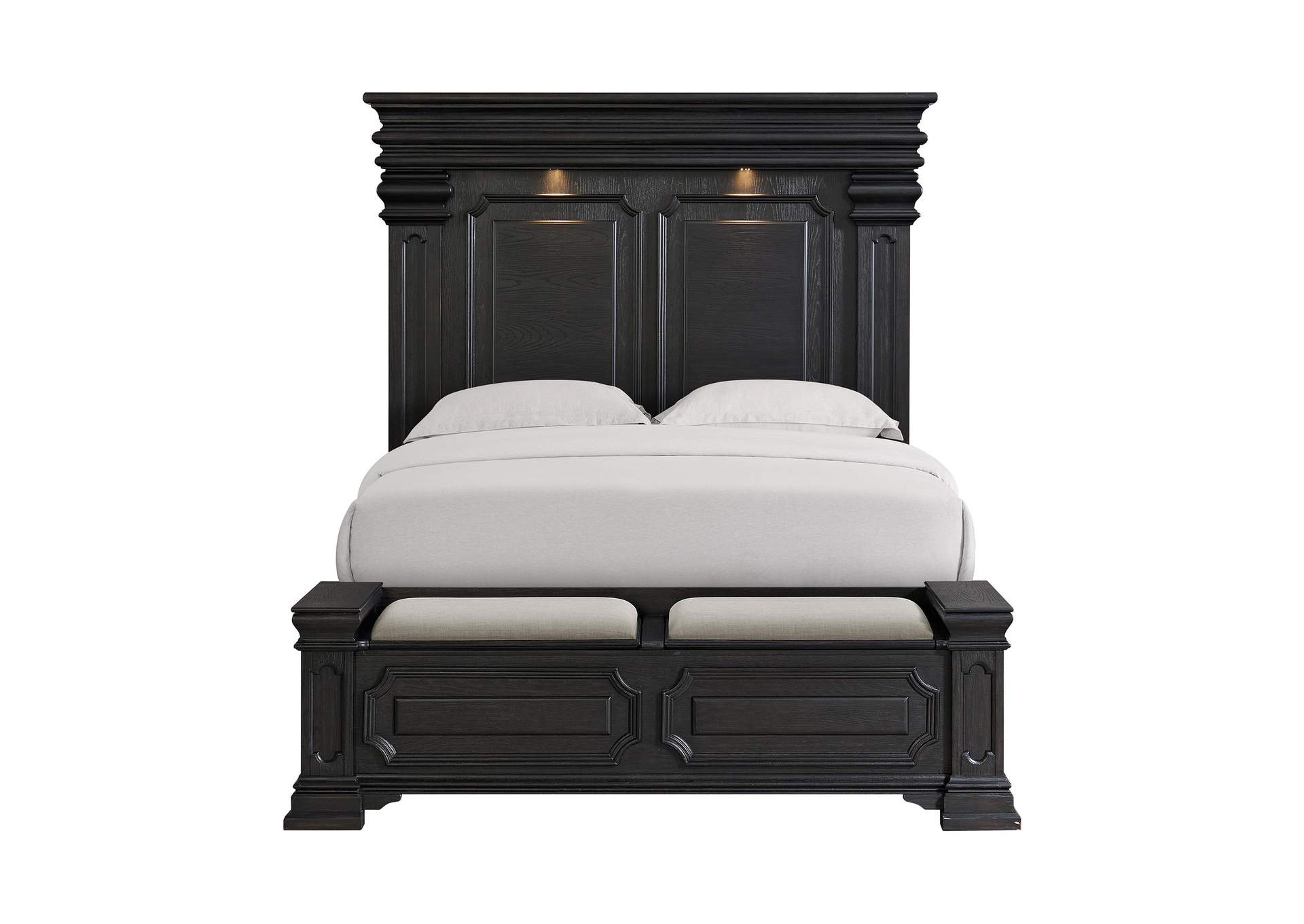 Kings Court Queen Storage Bed In Black image 8