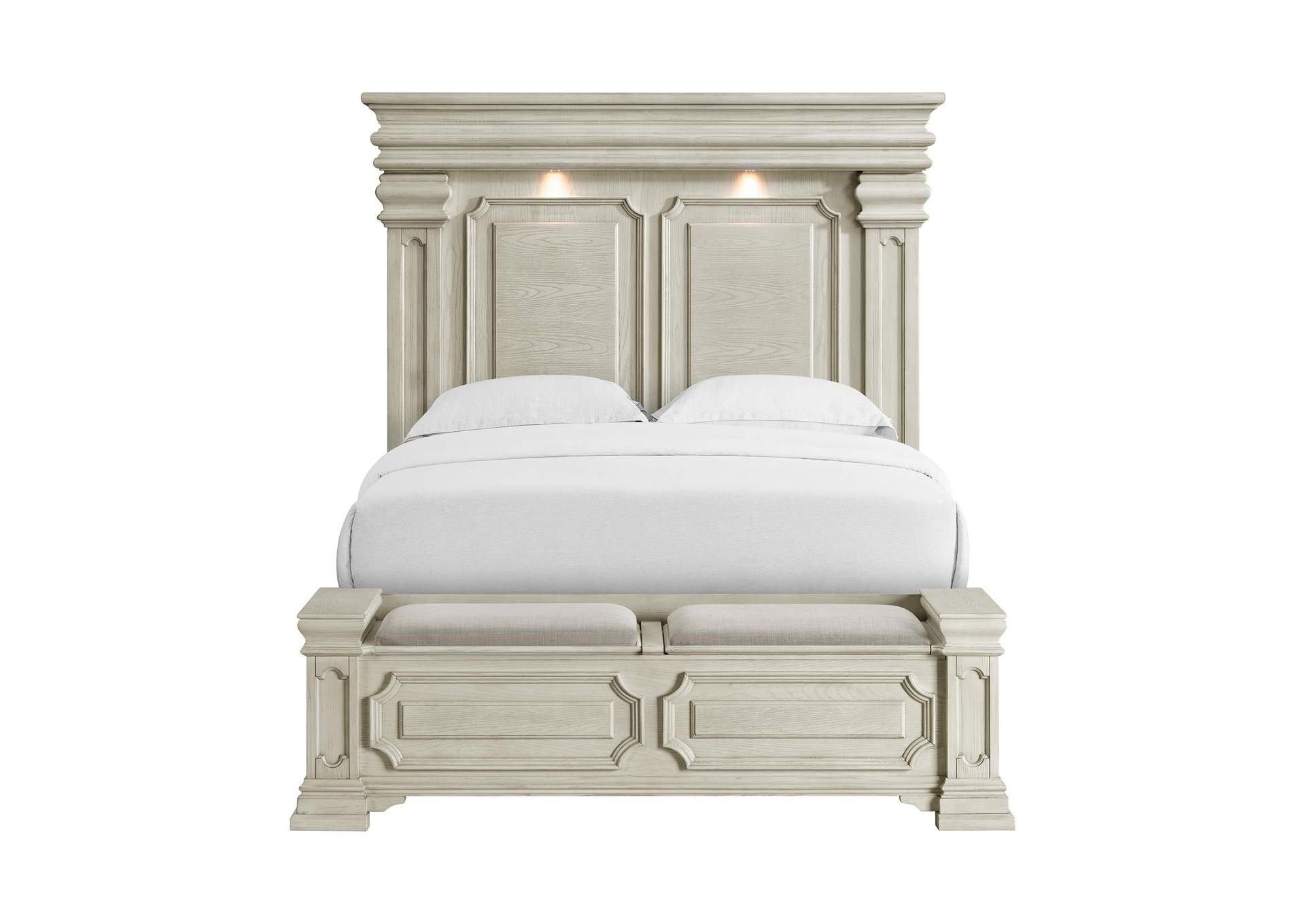 Kings Court Queen Storage Bed In White image 4