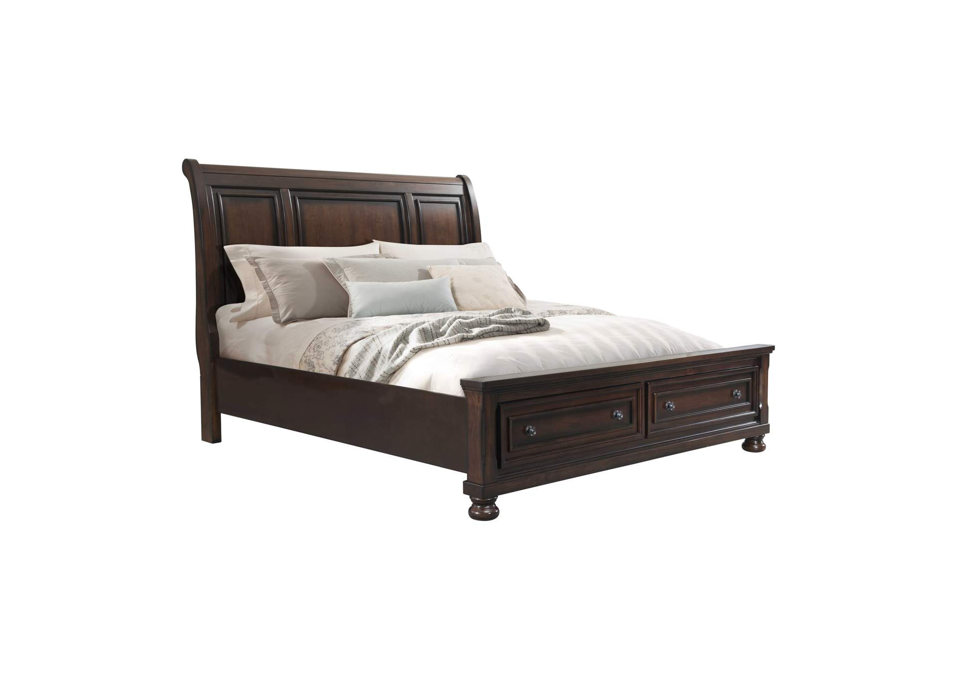 Kingston Queen Bed With Storage Footboard And Non - Storage Rails image 3