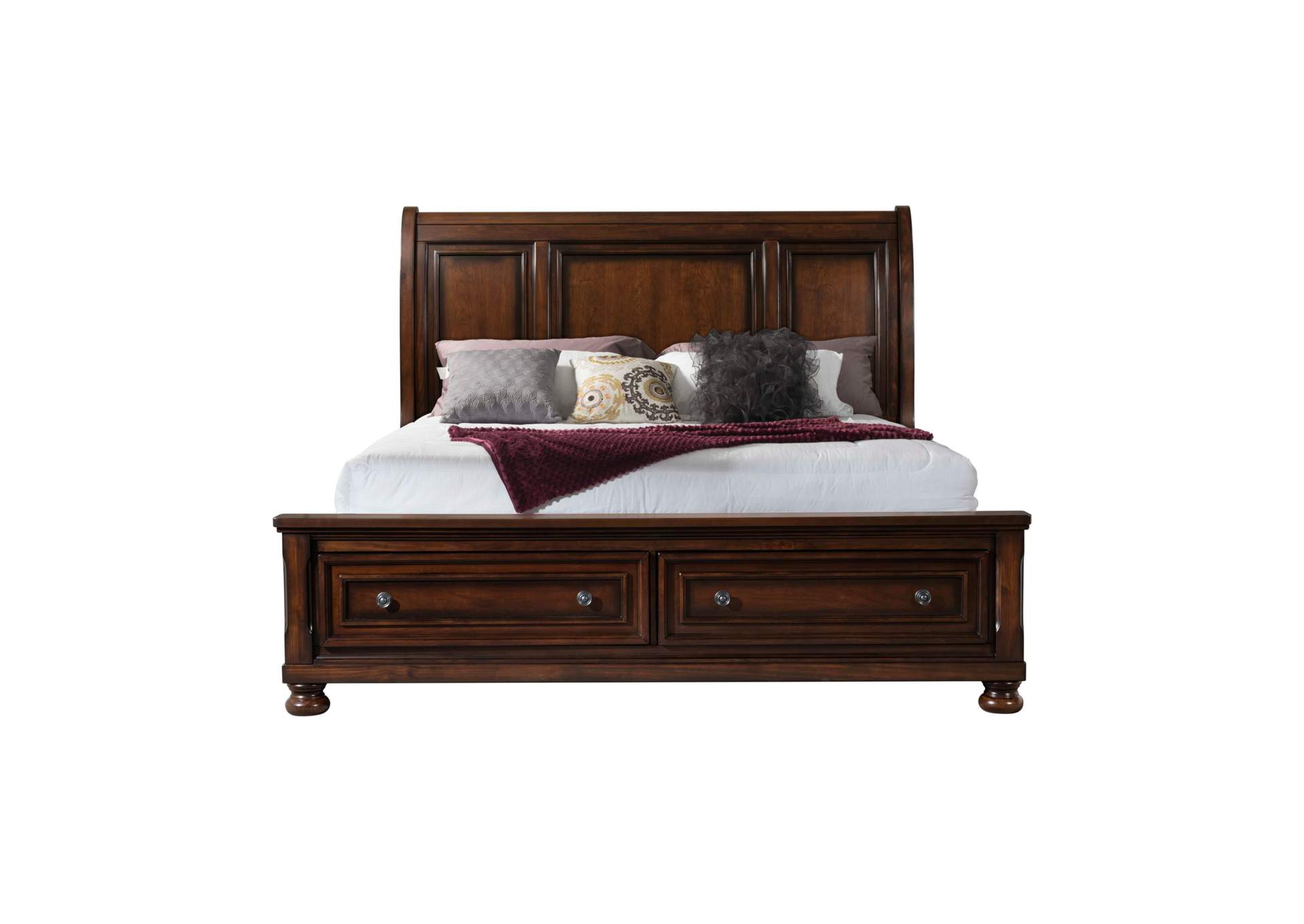Kingston Queen Bed With Storage Footboard And Non - Storage Rails image 4