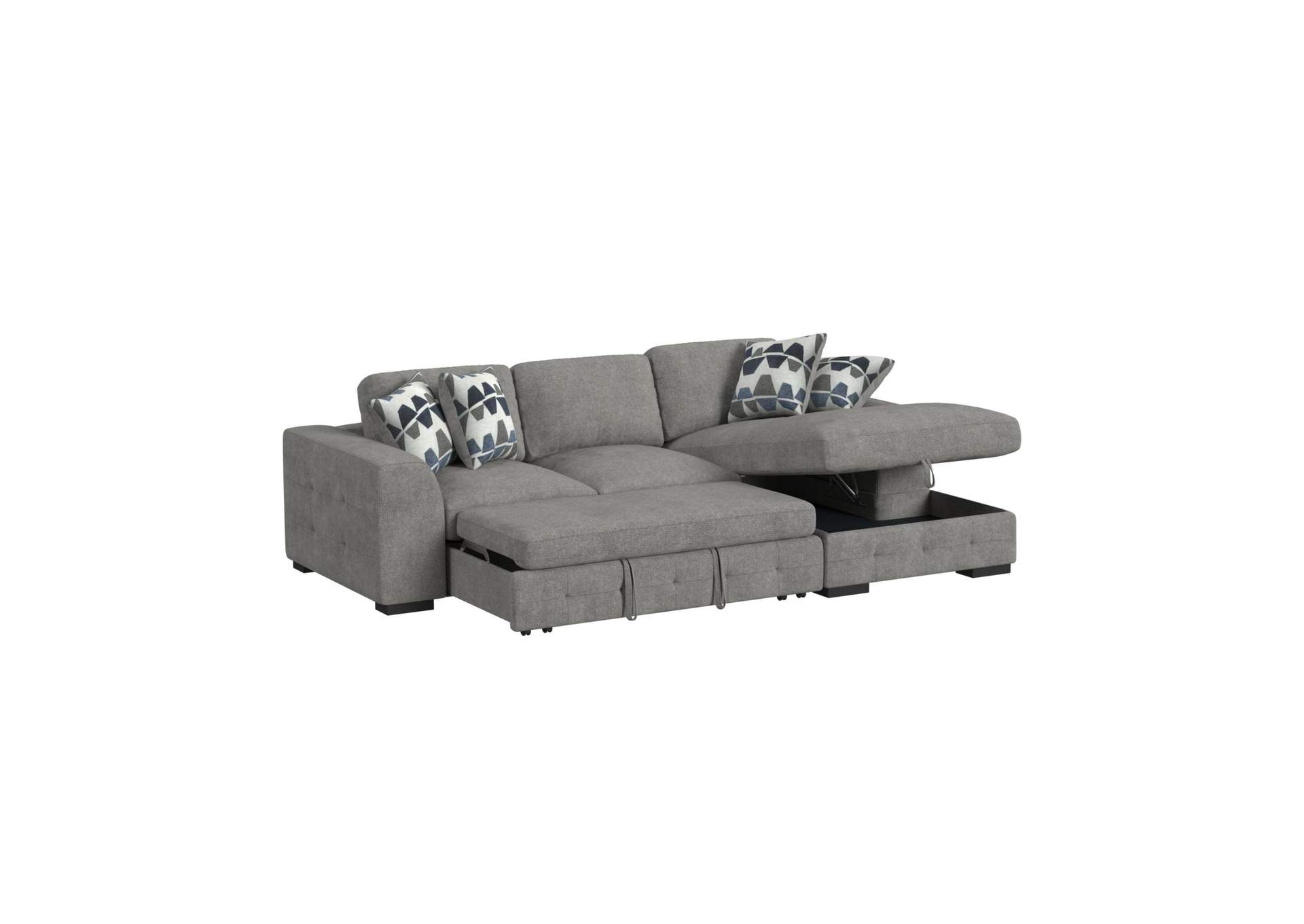 Kirkland Left Hand Facing Loveseat With Pop Up Bed In Spark Grey With 2 Pillows 20 image 4