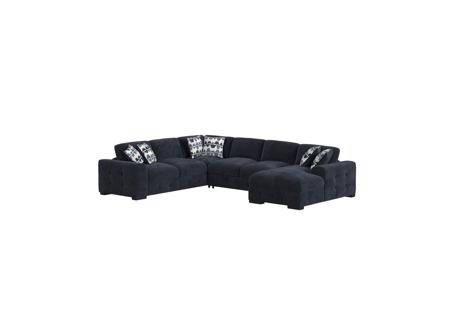 Kirkland Left Hand Facing Sofa In Spark Navy With 4 Pillows 20 image 3
