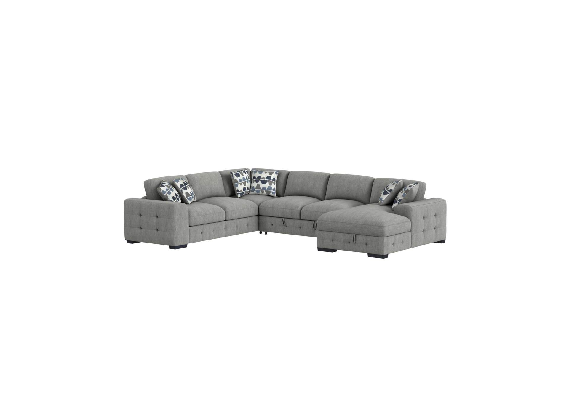 Kirkland Left Hand Facing Sofa In Spark Grey With 4 Pillows 20 image 3