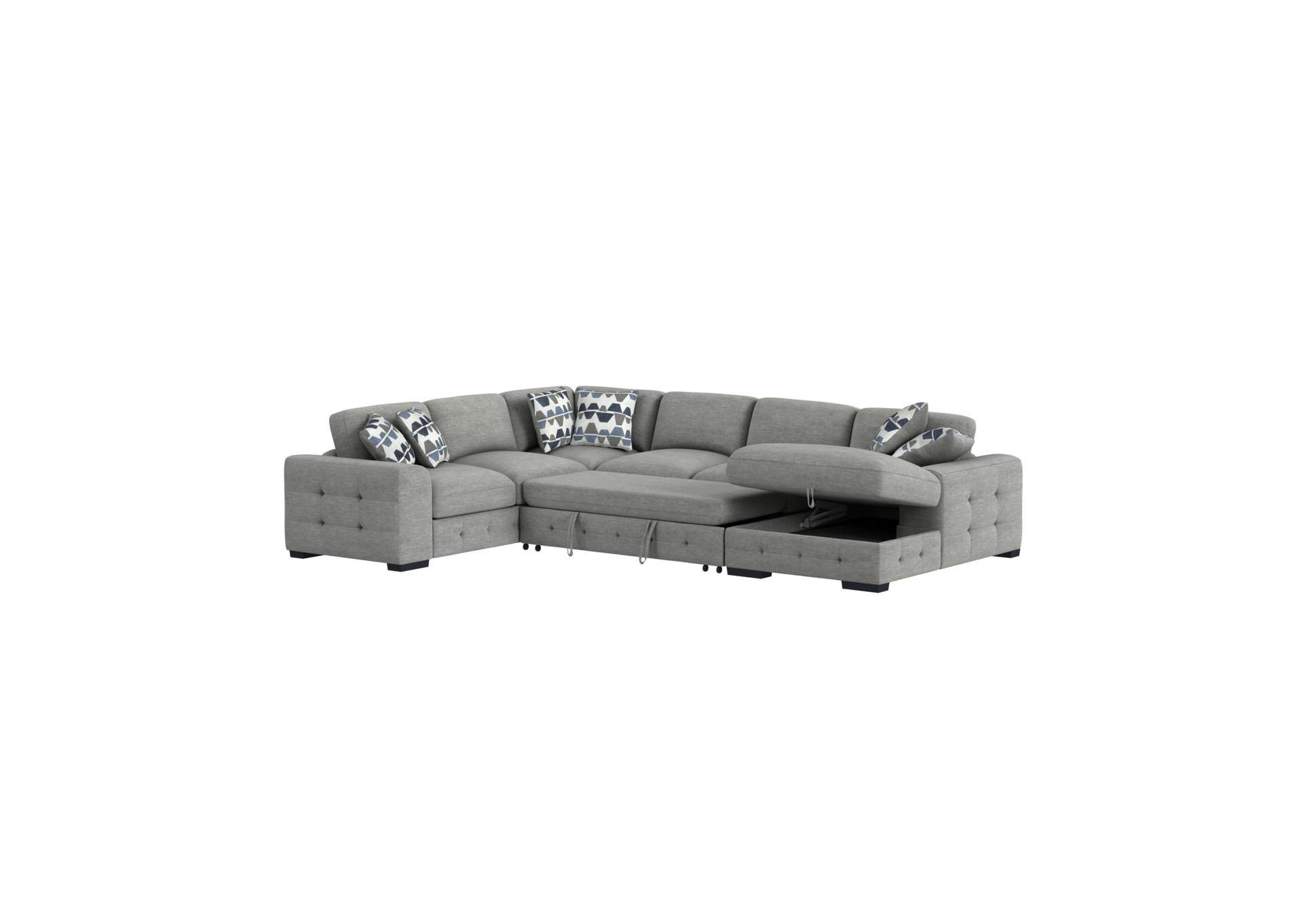 Kirkland Left Hand Facing Sofa In Spark Grey With 4 Pillows 20 image 4