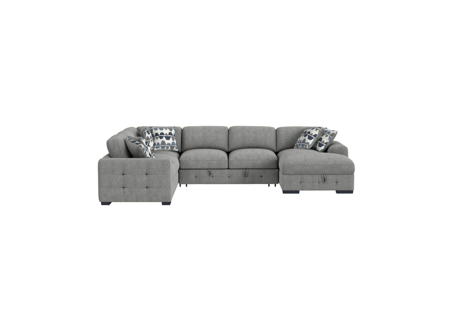 Kirkland Left Hand Facing Sofa In Spark Grey With 4 Pillows 20 image 5