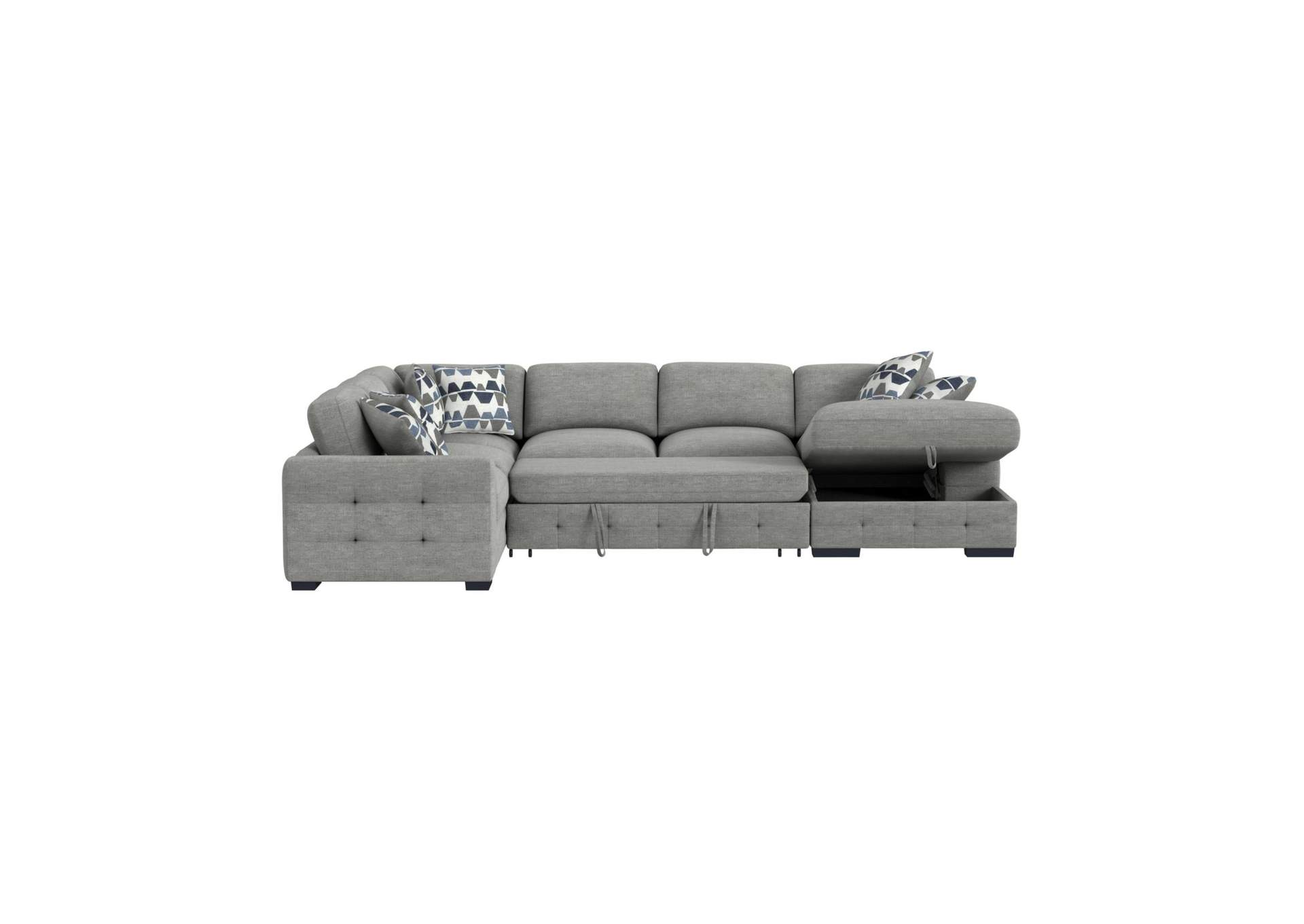 Kirkland Left Hand Facing Sofa In Spark Grey With 4 Pillows 20 image 6