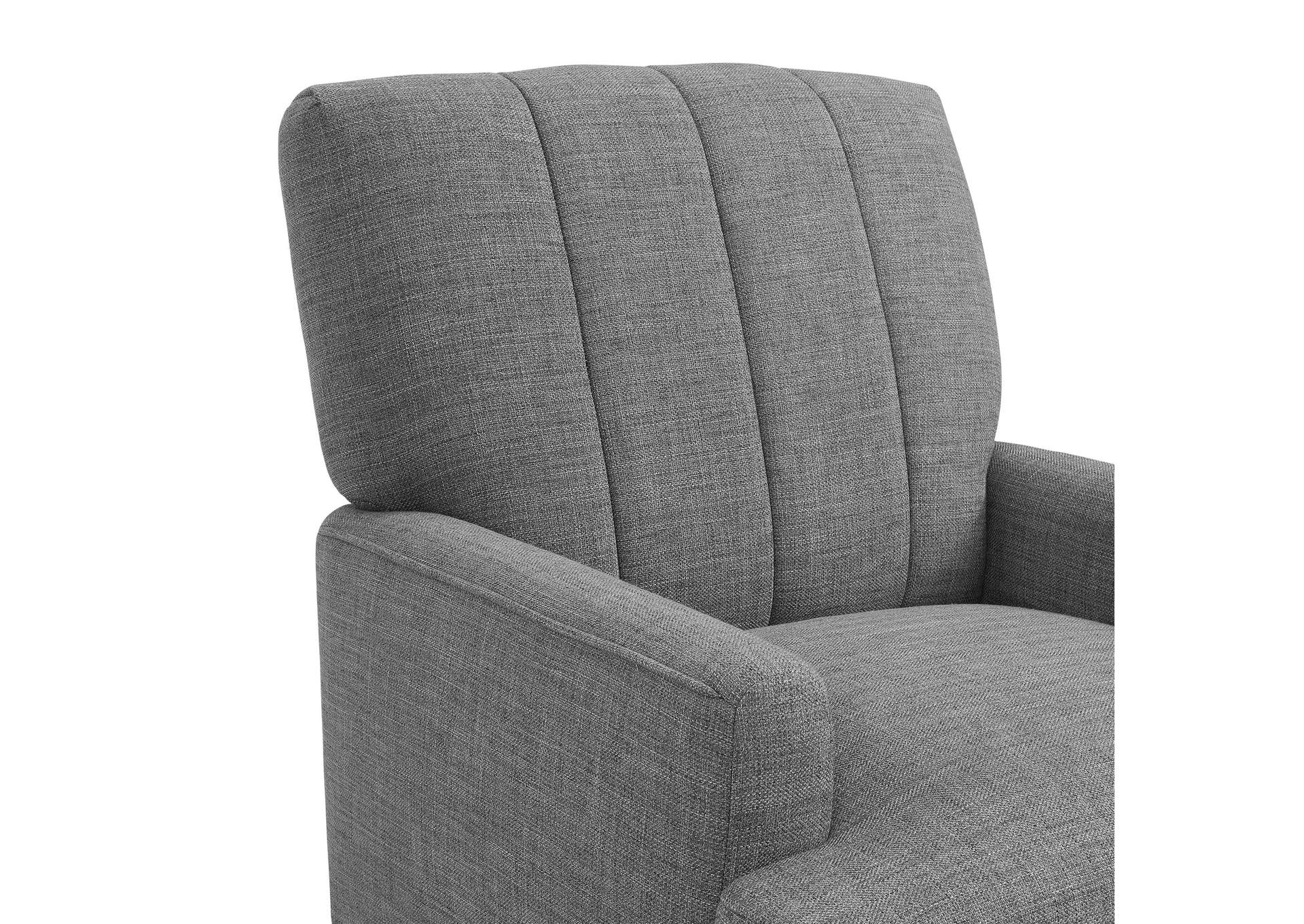 Kiwi Chair With Channel Back In Palmer Grey image 3