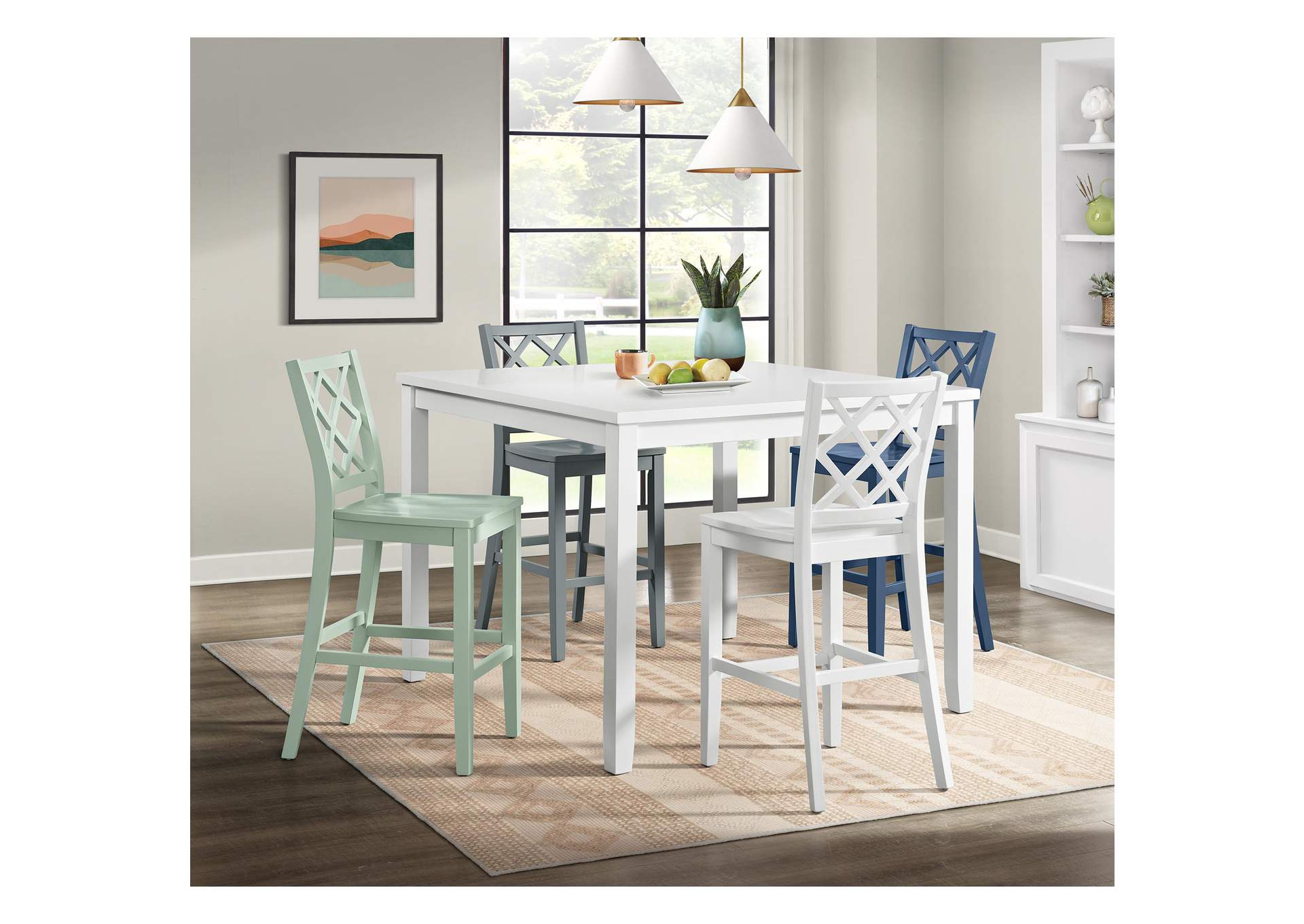Kona Square Counter Table In White image 1