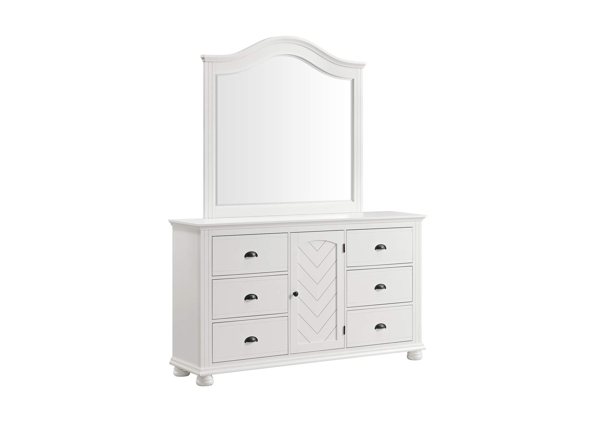 Kona Queen Panel 5 Piece Bedroom Set In White image 20