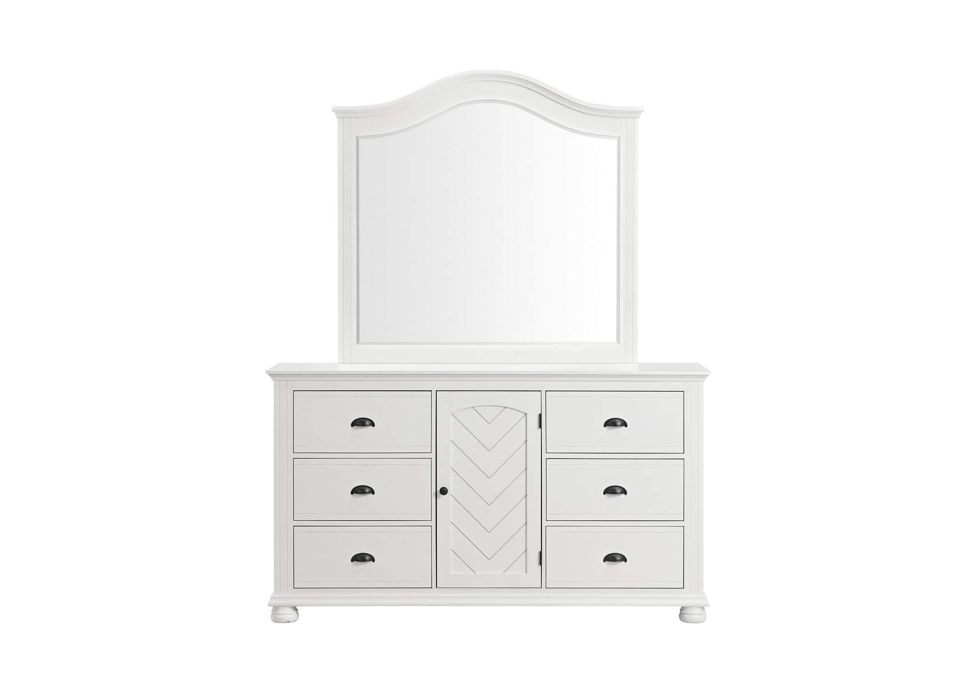 Kona Dresser And Mirror Set In White image 4