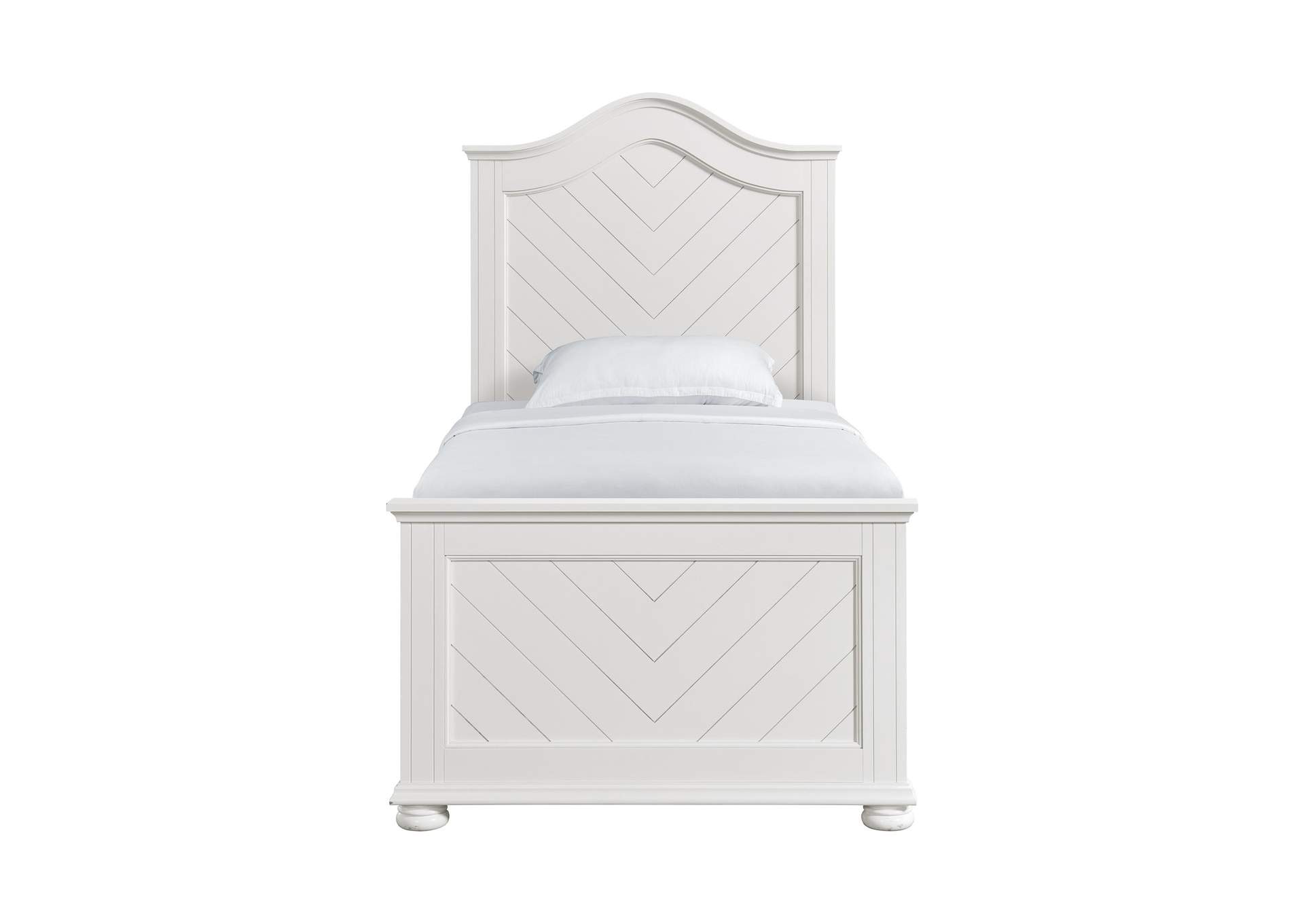 Kona Twin Panel Bed In White image 4