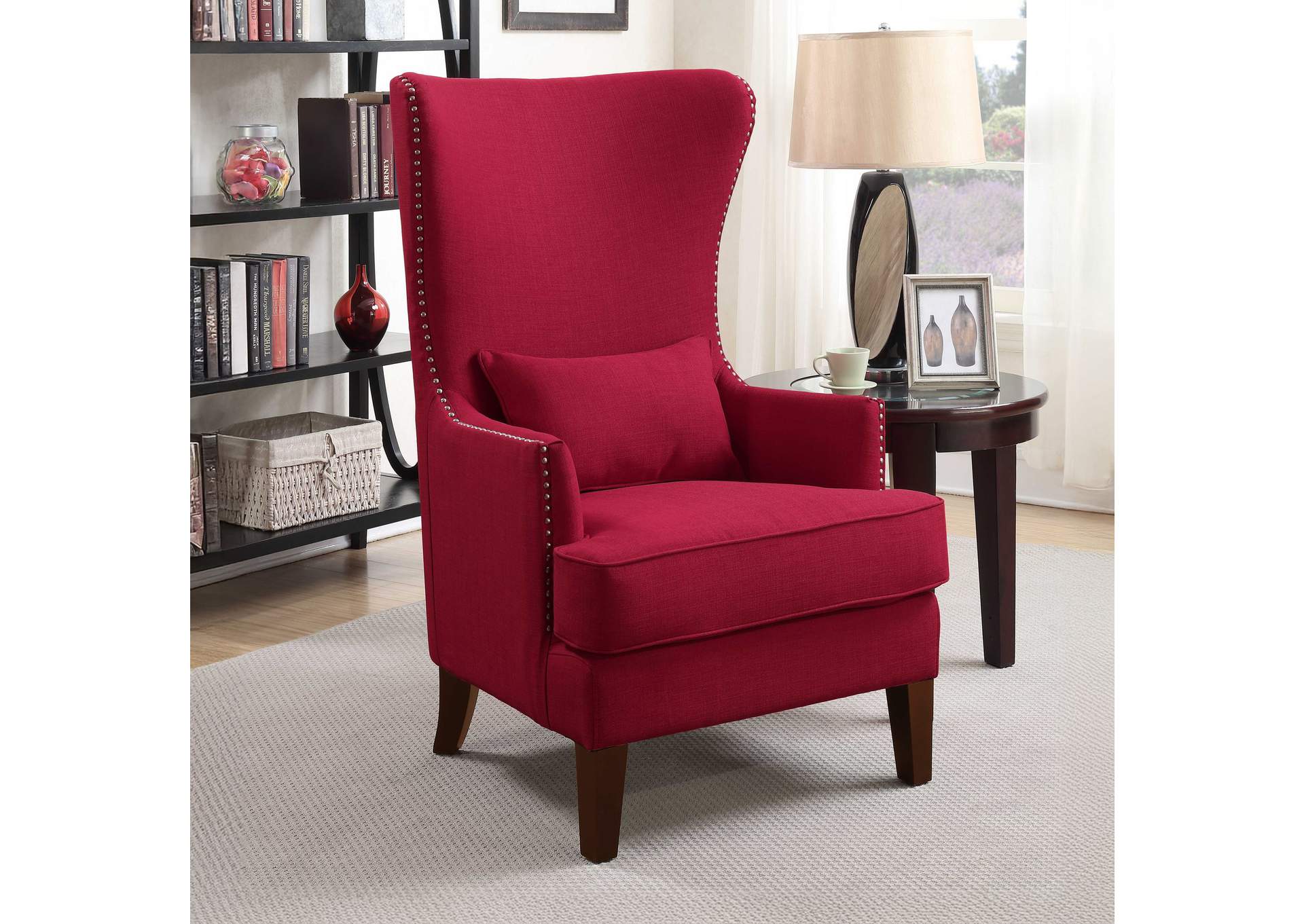Kori 724 Chair With Chrome Nails Heirloom Berry image 1