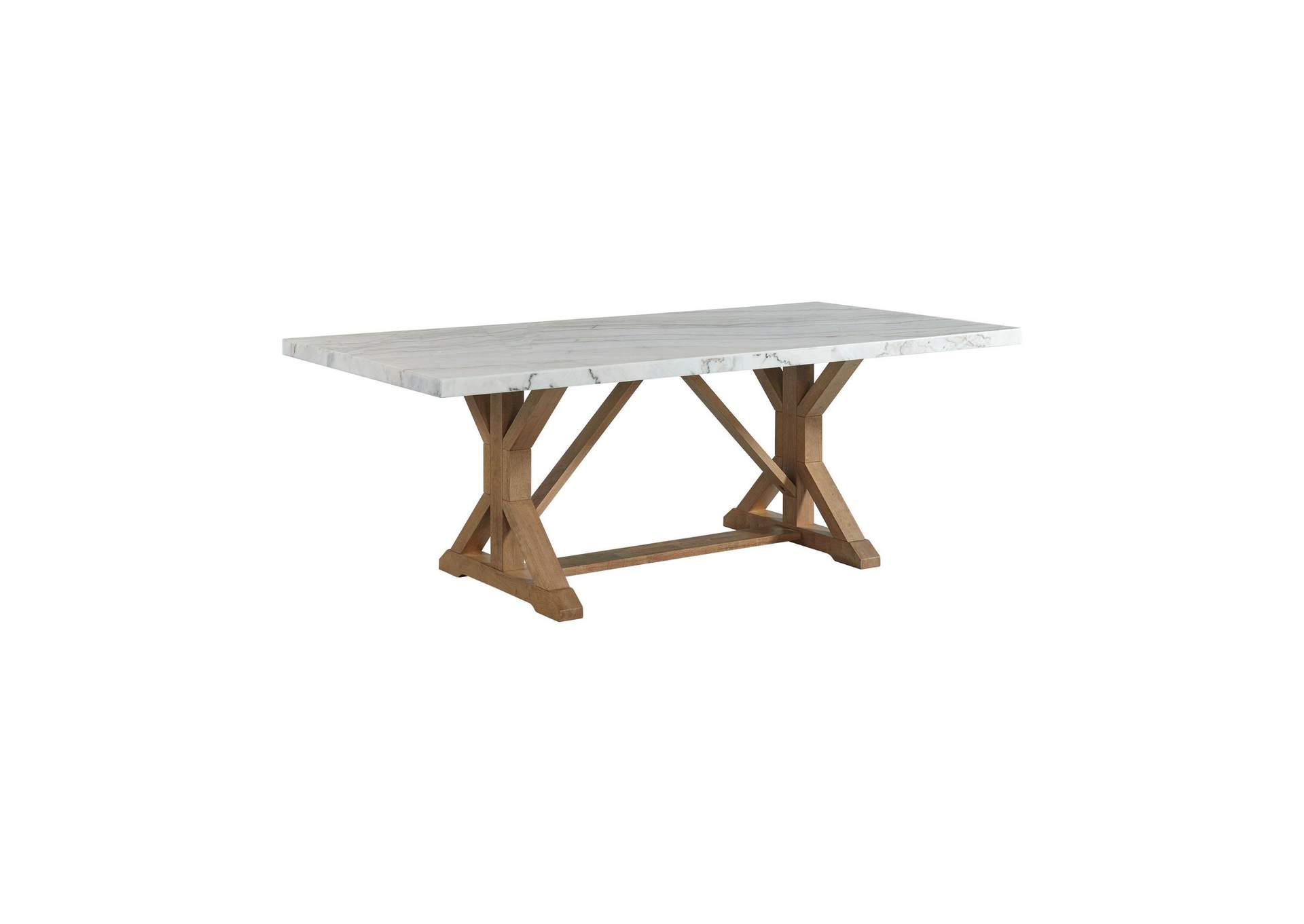 Lakeview Rectangular Standard Height Dining Table In White Marble image 8