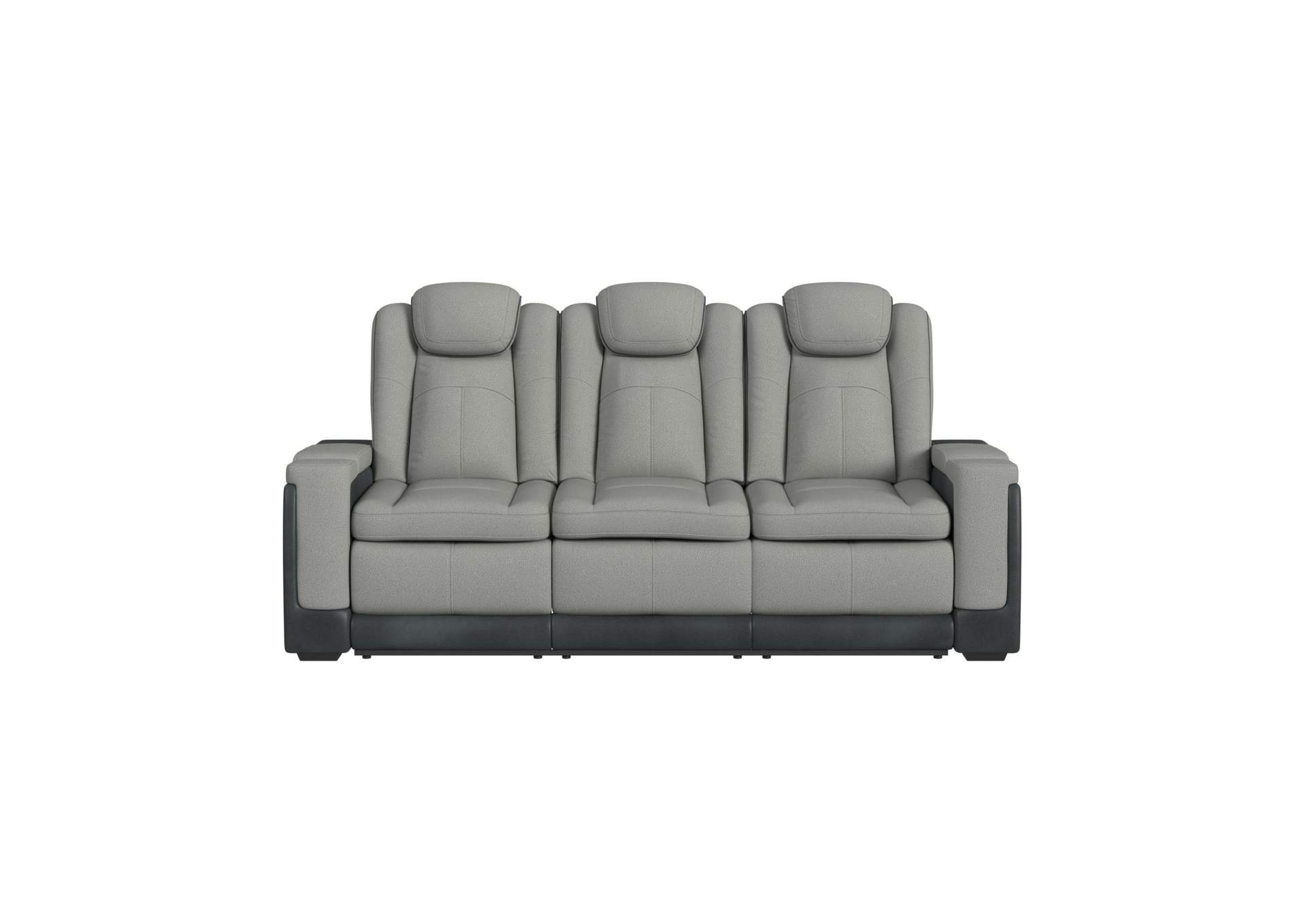Lantana Motion Sofa With Ddt Reading Light And Pws In Rocky Cement - Charcoal image 4