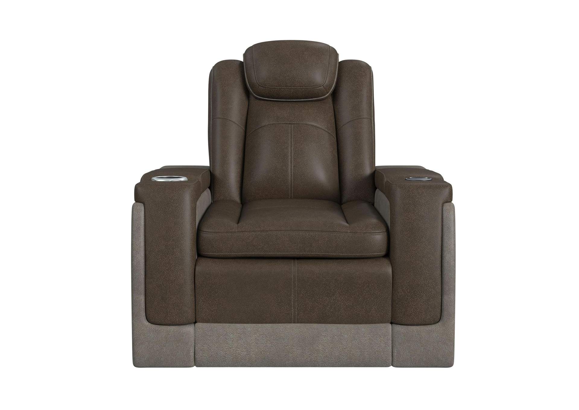 Lantana Power Motion Lift Chair With Wireless Charger And Cup Holder In Rocky Brown - Grey image 6