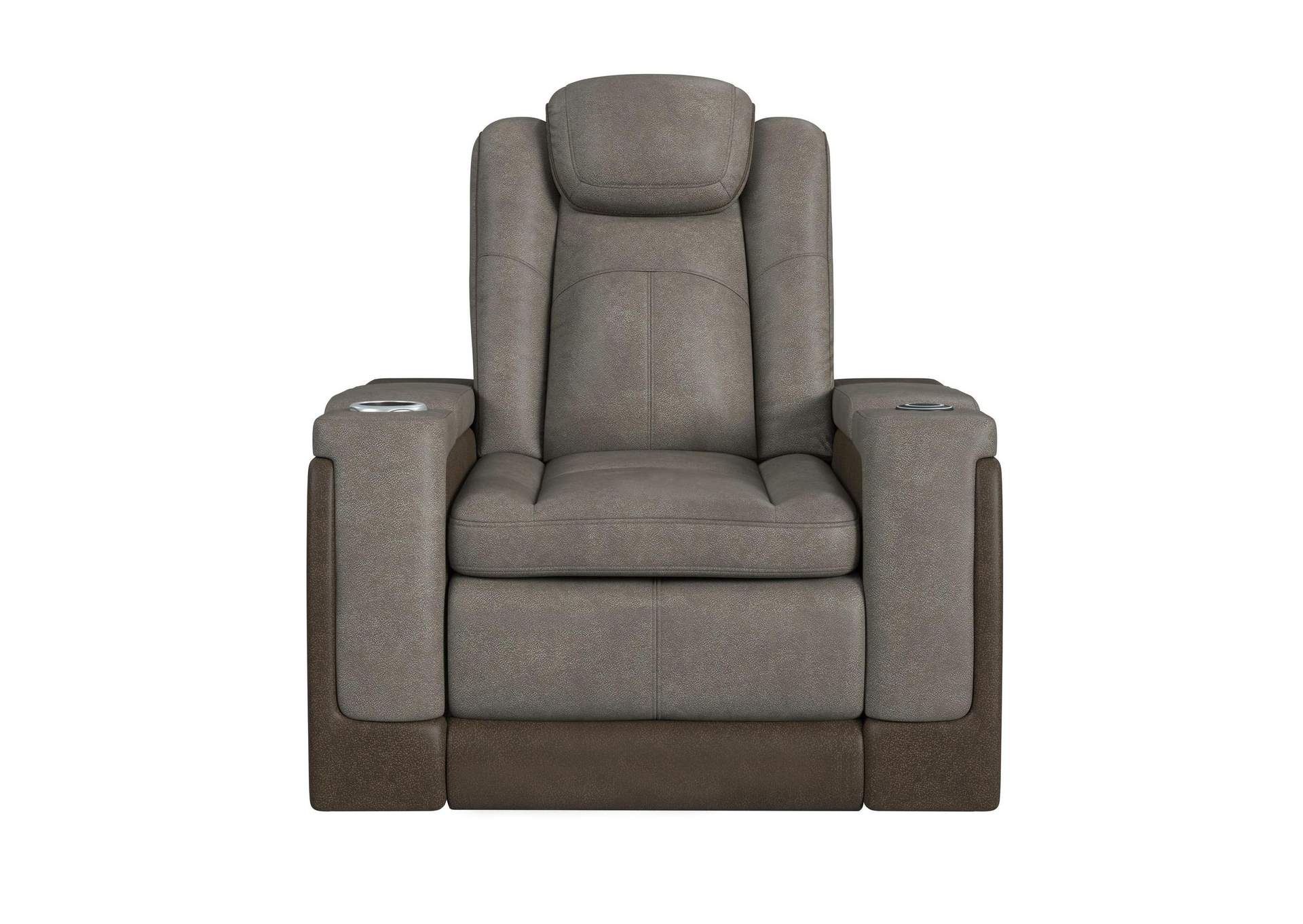 Lantana Power Motion Lift Chair With Wireless Charger And Cup Holder In Rocky Grey - Brown image 7