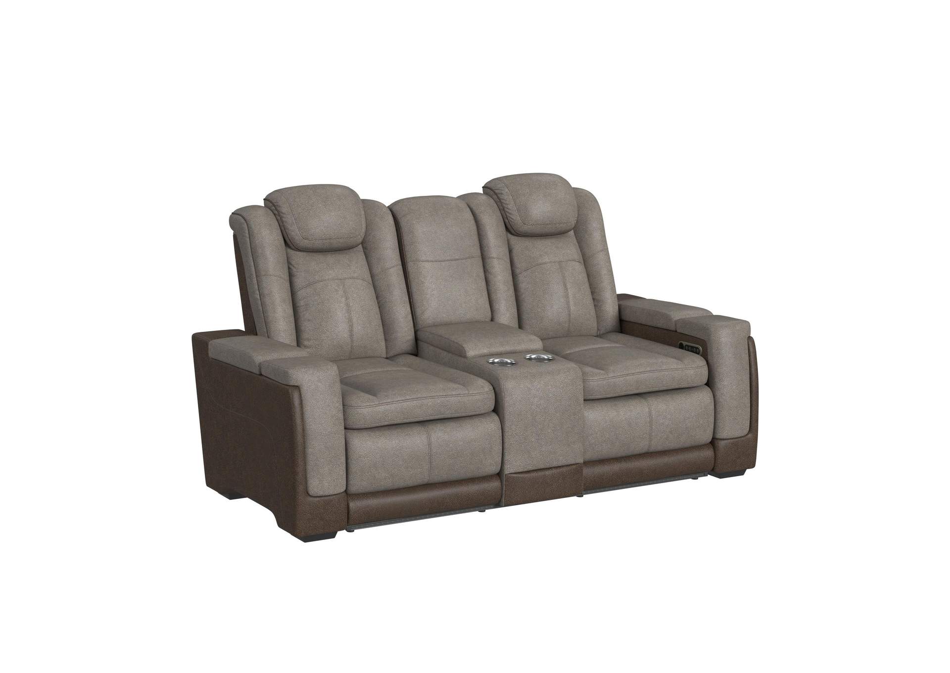 Lantana 2 Piece Living Room Set In Rocky Grey - Brown - Sofa Loveseat image 4