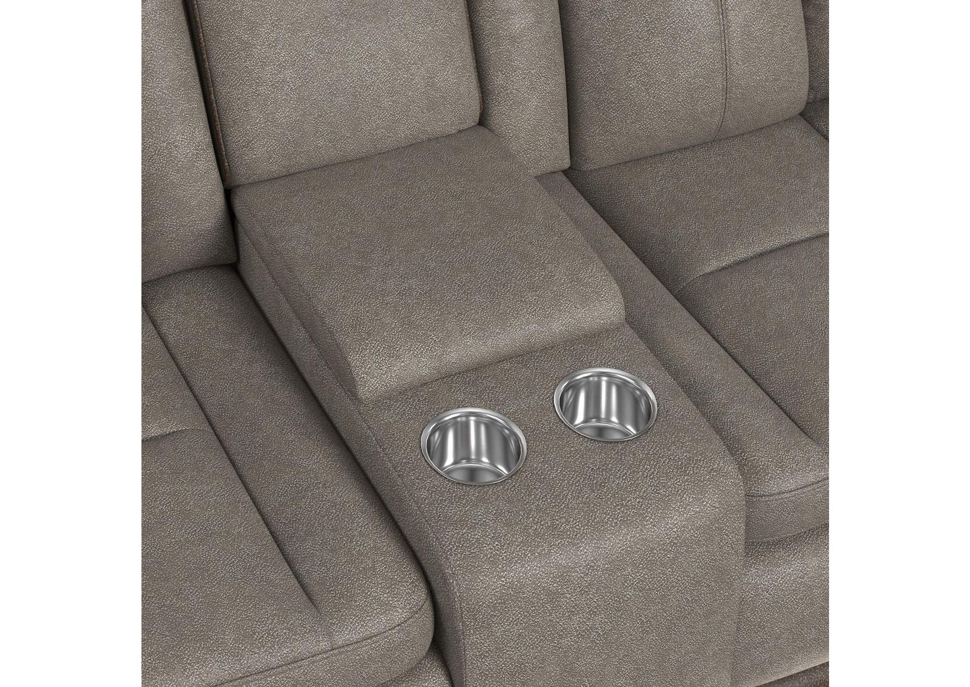 Lantana 2 Piece Living Room Set In Rocky Grey - Brown - Sofa Loveseat image 8