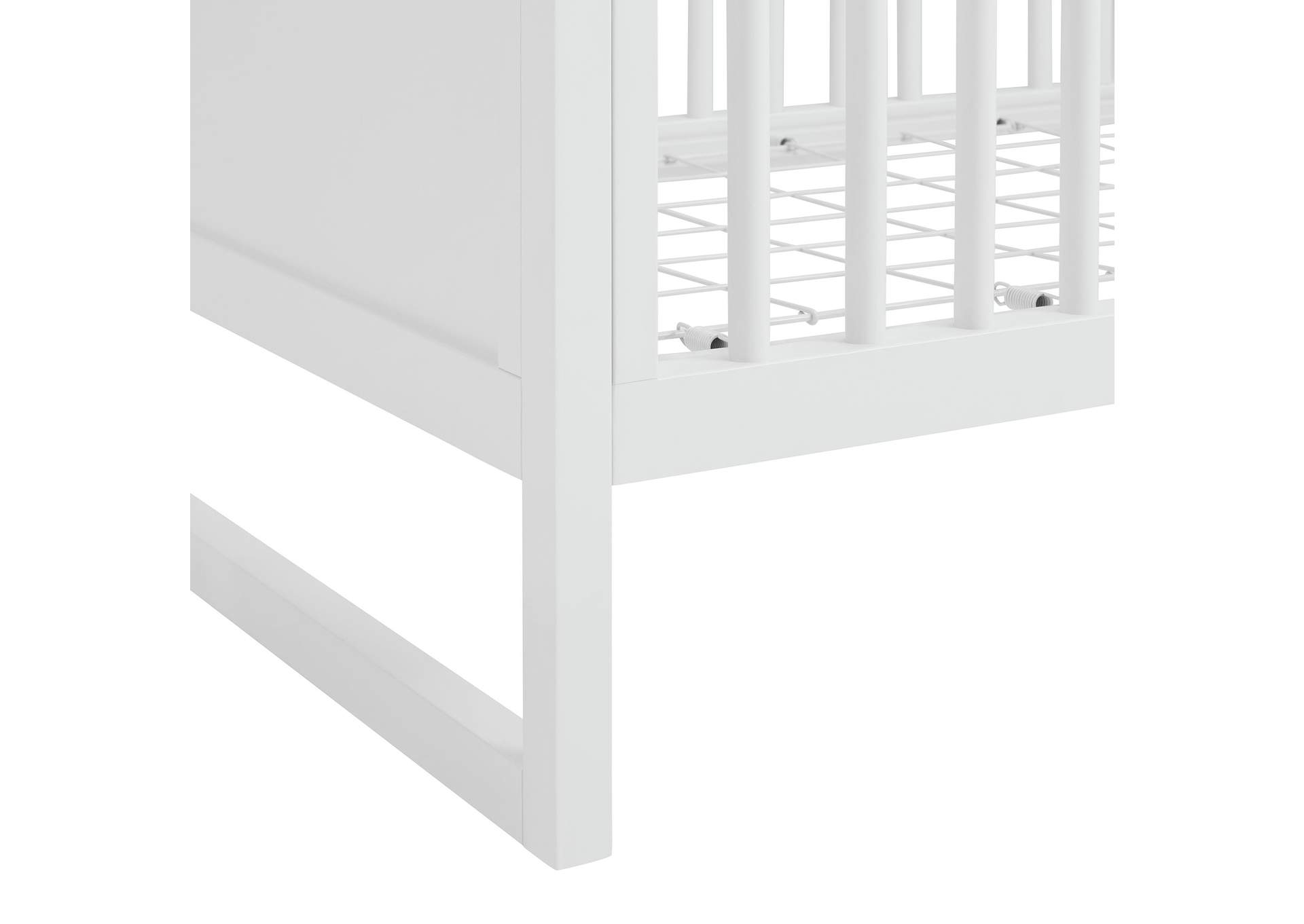 Lauren Crib And Dresser With Topper In White