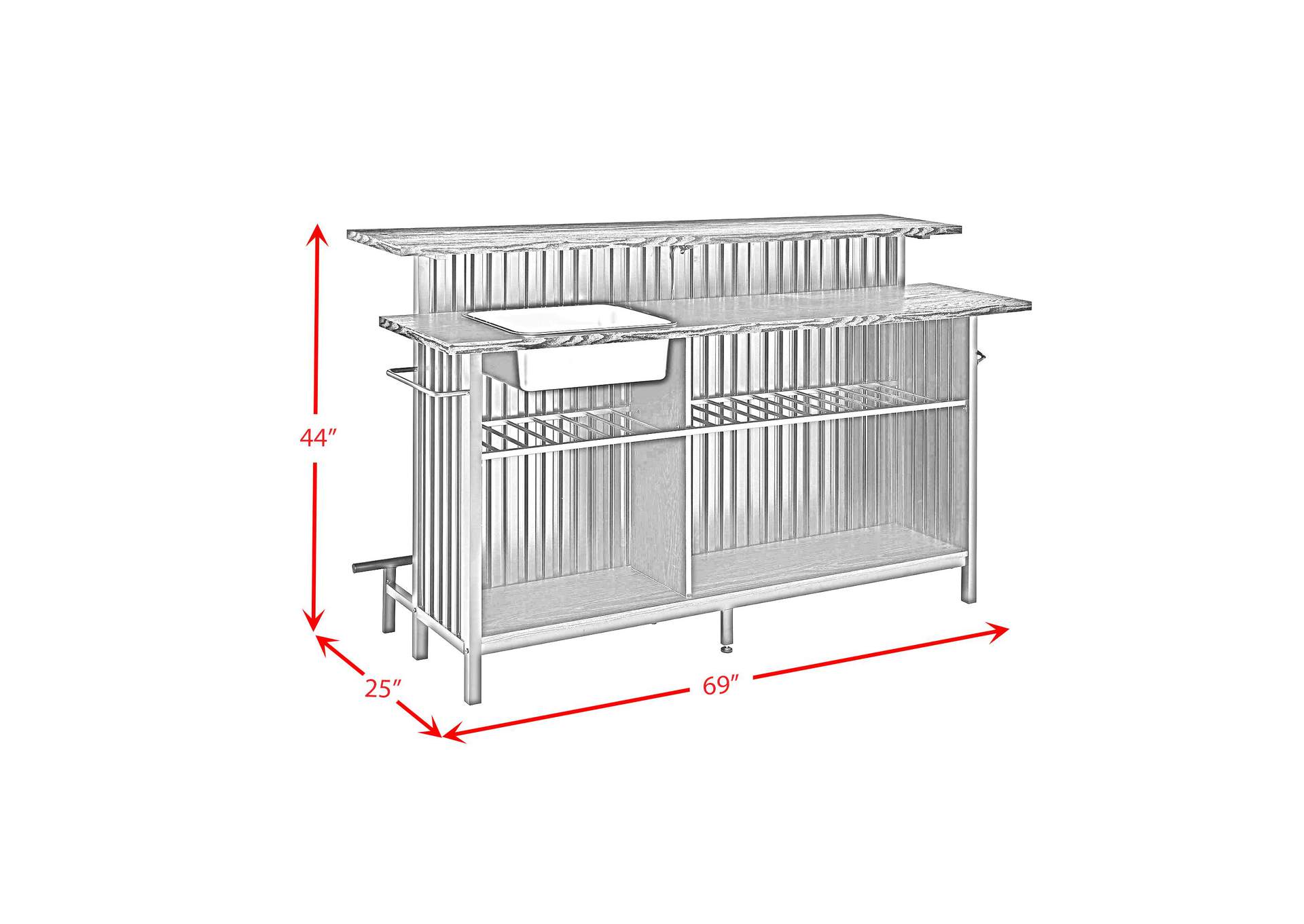 Leilani Bar Table In White image 13