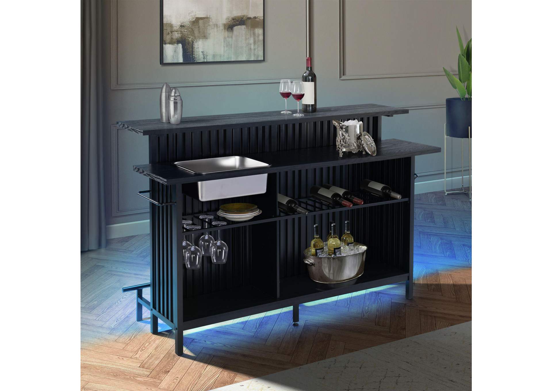 Leilani Bar Table In Black image 1