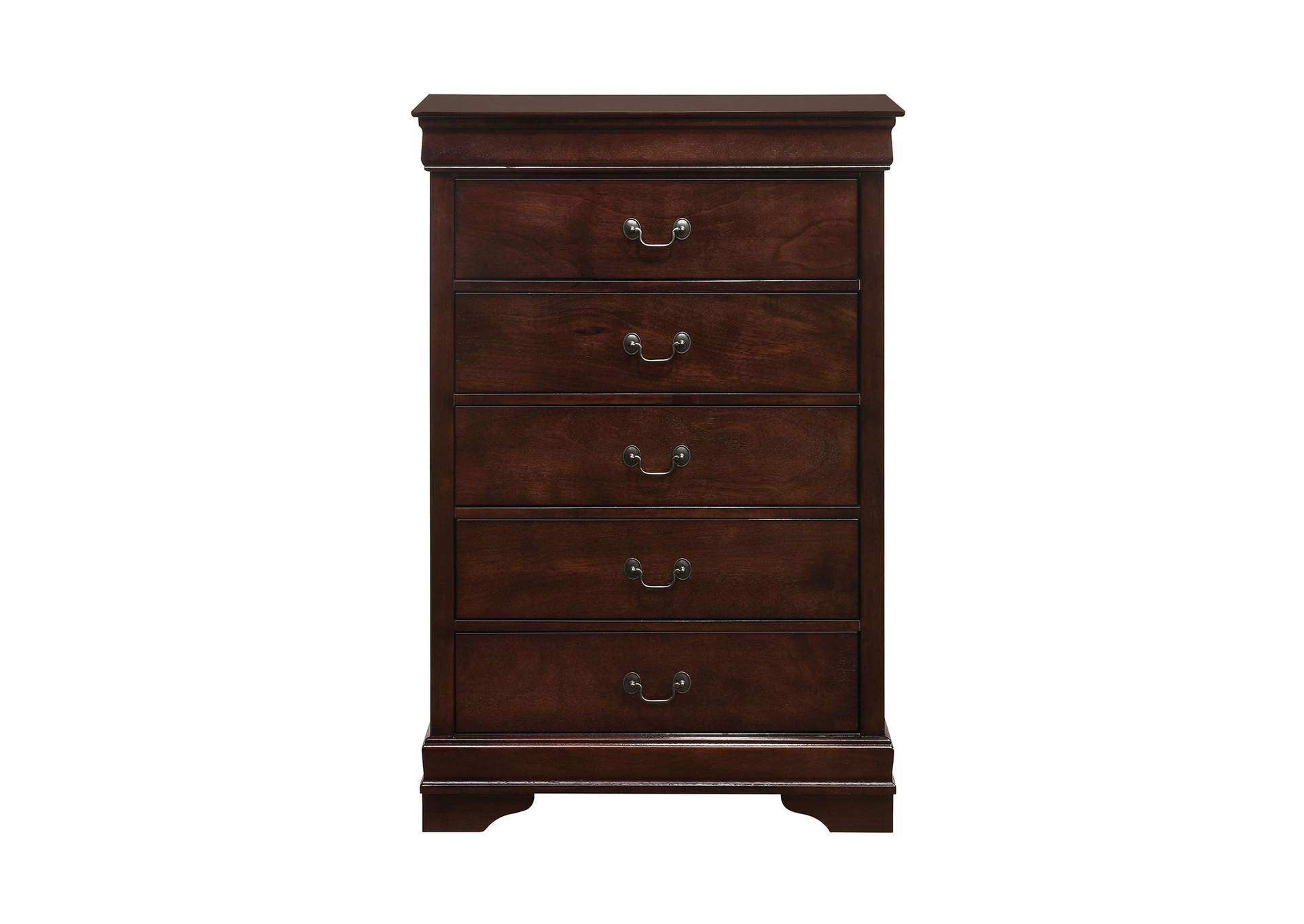Louis Philippe 5 - Drawer Chest In Cherry Sturdy image 11