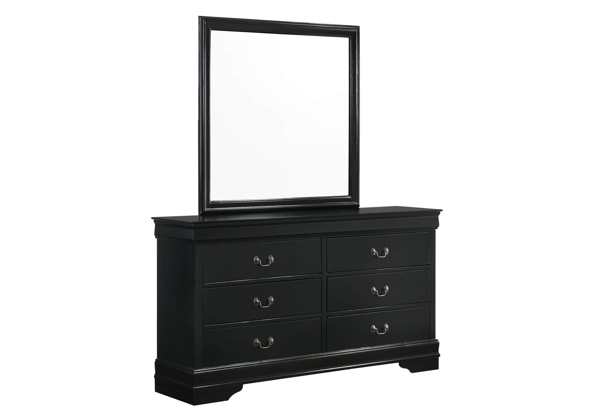 Louis Philippe Queen Panel 5 Piece Bedroom Set In Black image 19