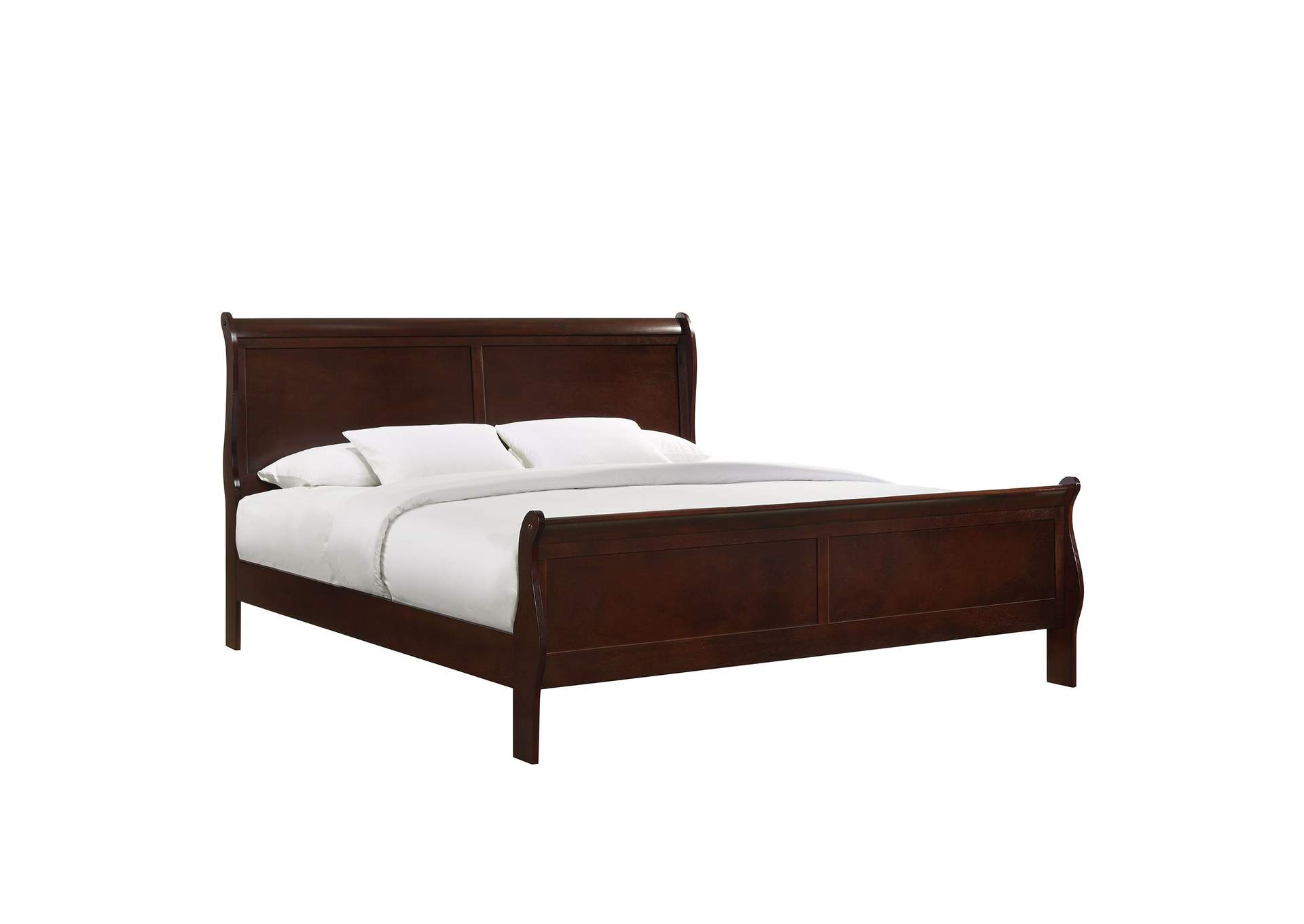 Louis Philippe King Panel Bed In Cherry