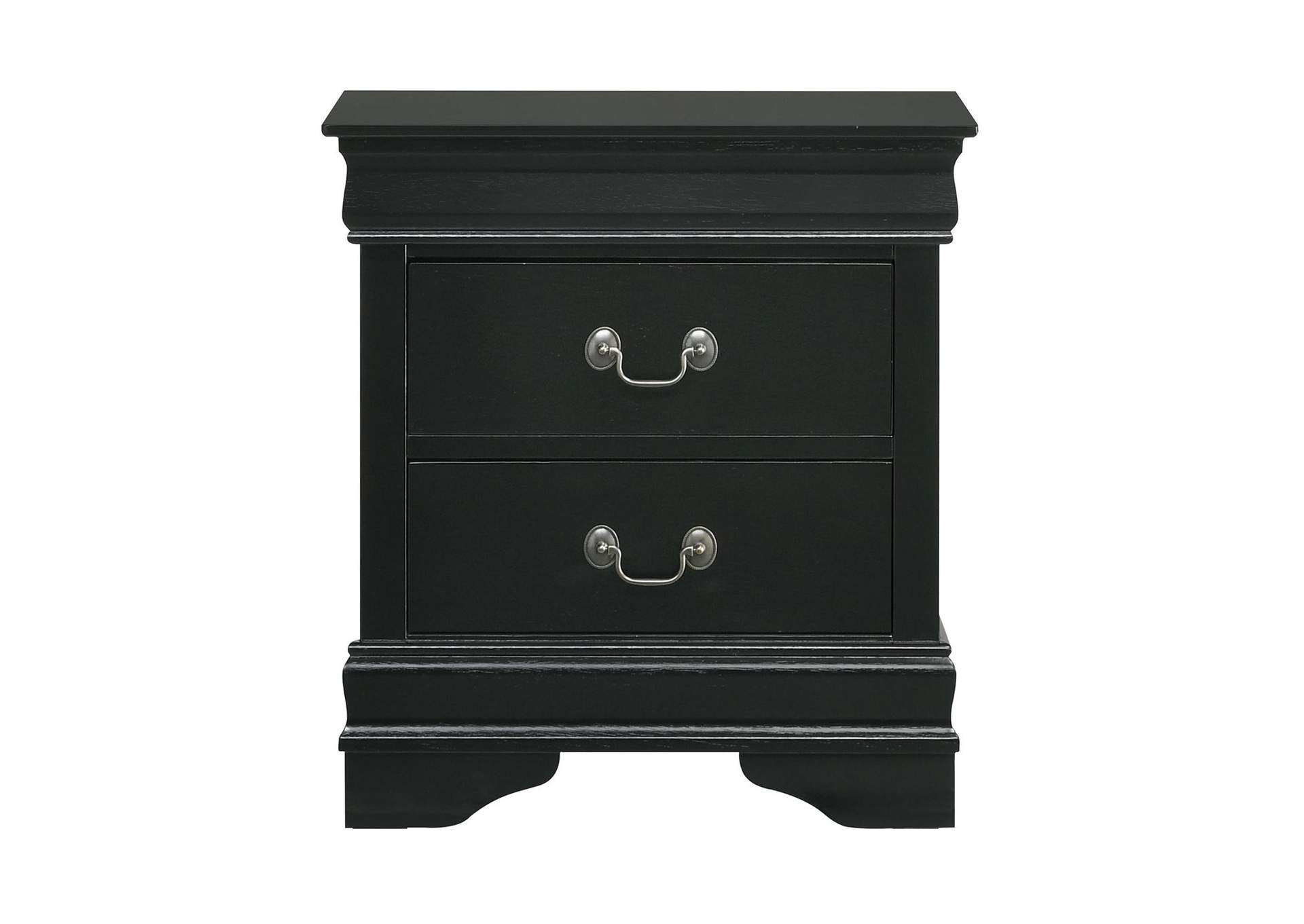 Louis Philippe 2 - Drawer Nightstand In Black image 4