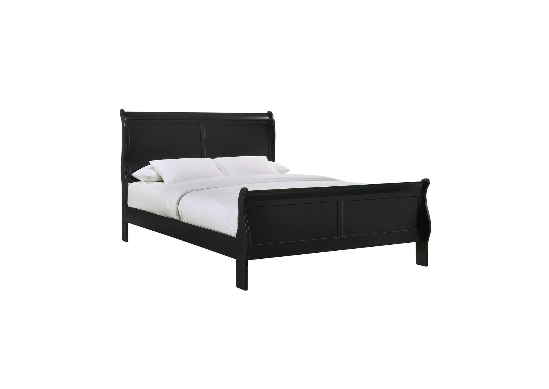 Louis Phillippe Full Panel Bed In Black image 6