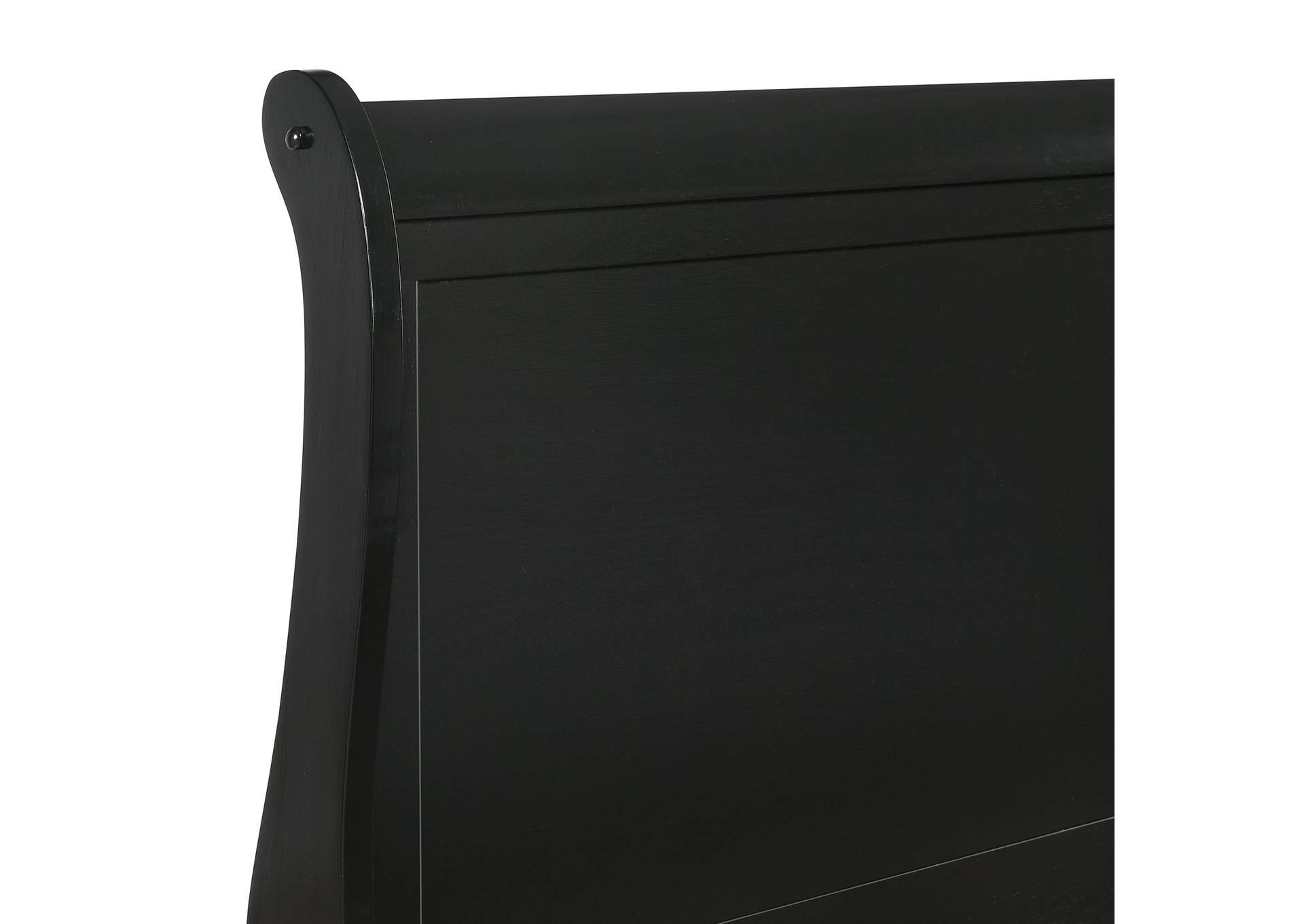 Louis Philippe Queen Panel 5 Piece Bedroom Set In Black image 15